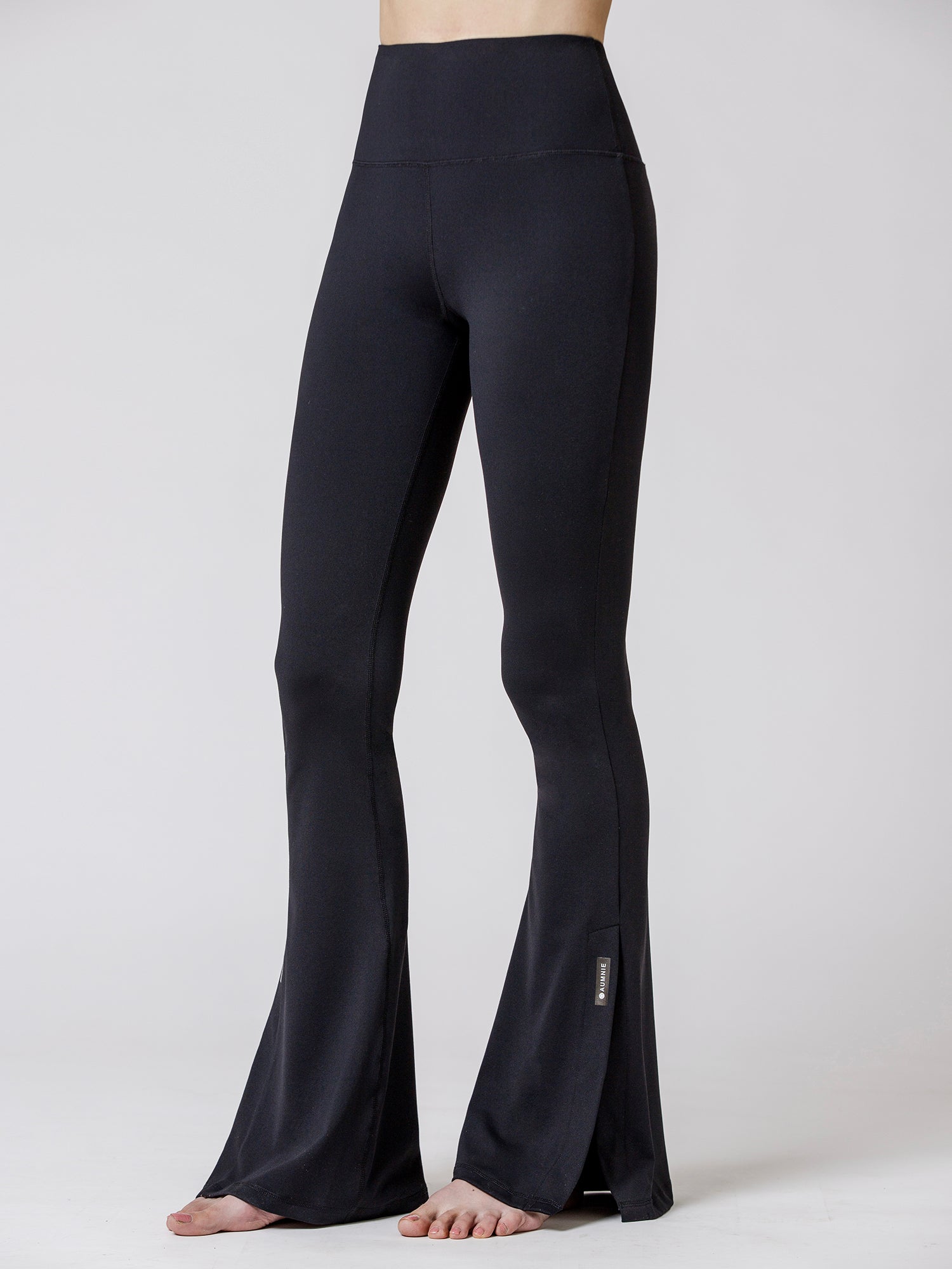 SIDE SLIT HIGH WAIST FLARE PANTS