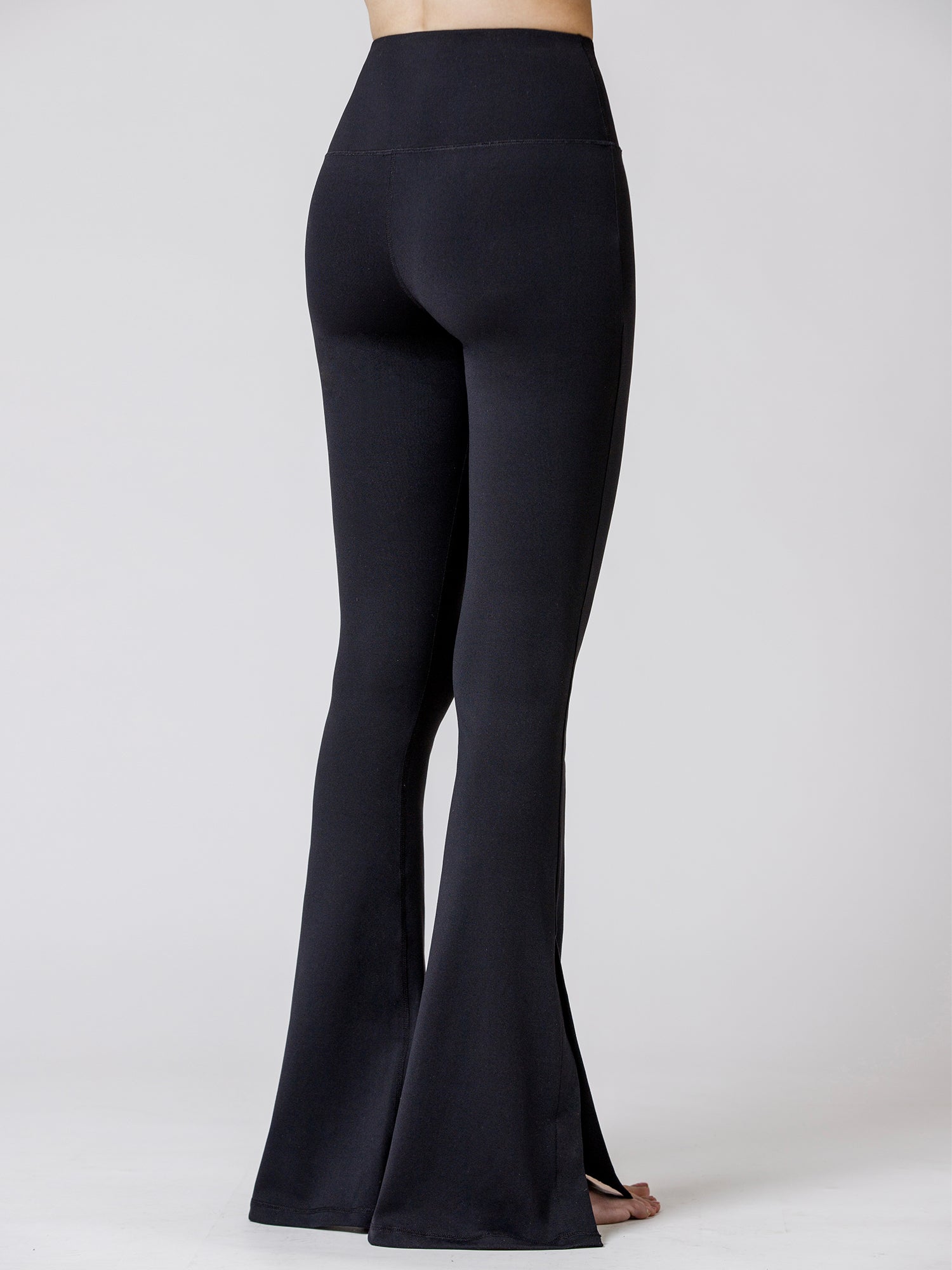 SIDE SLIT HIGH WAIST FLARE PANTS