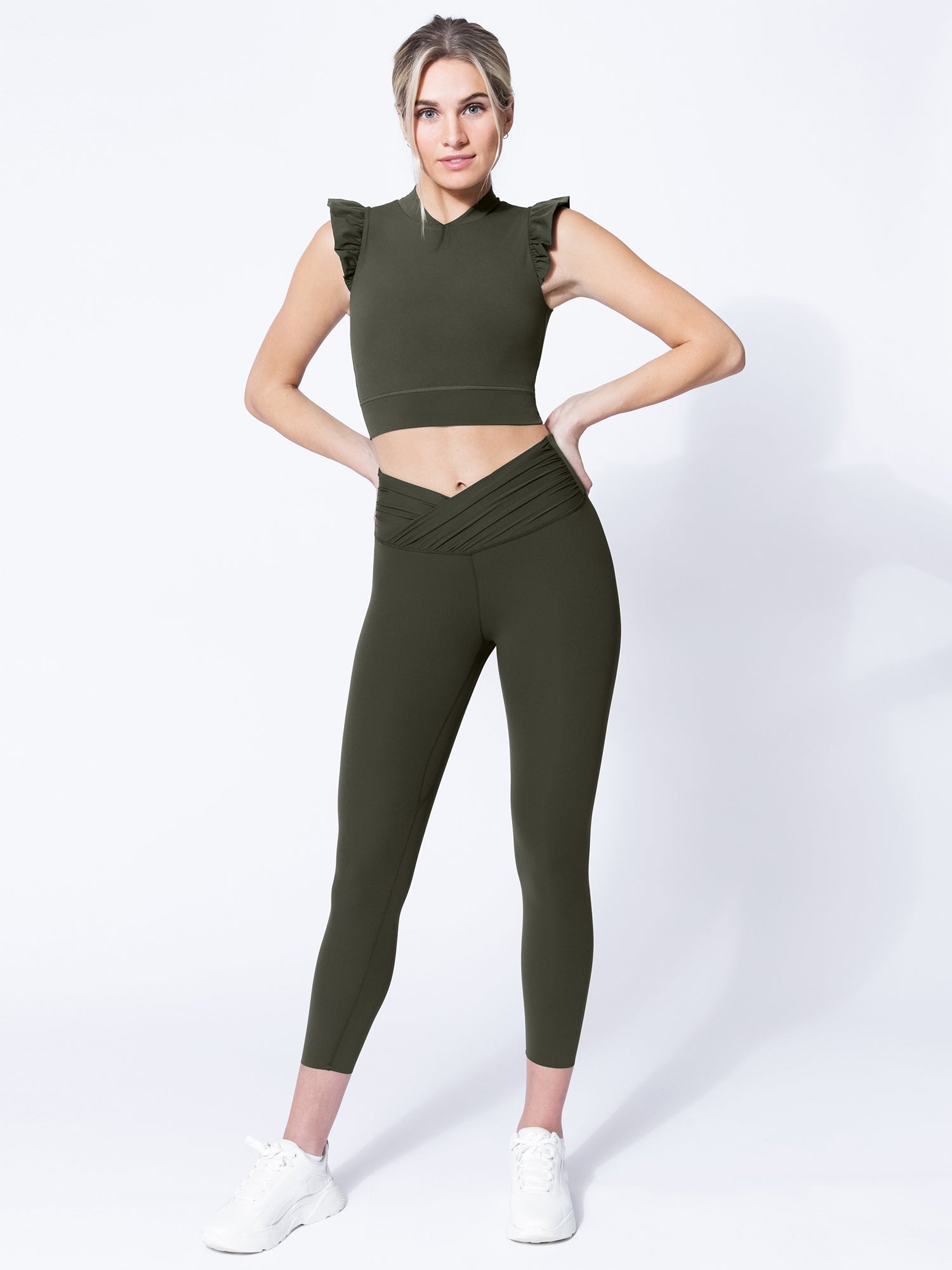 NUDE WRAP ANKLE CROPS