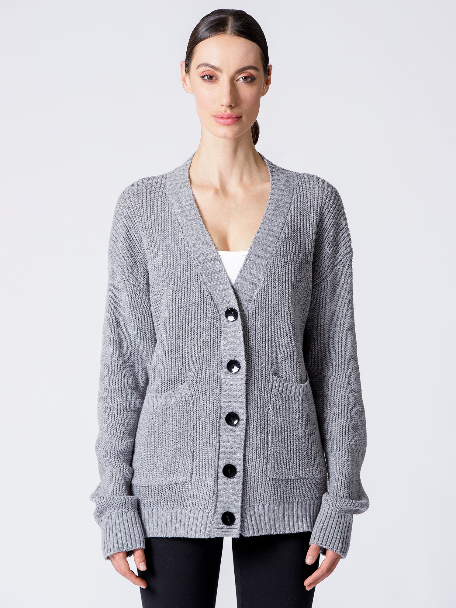 BOYFRIEND FIT KNIT CARDIGAN