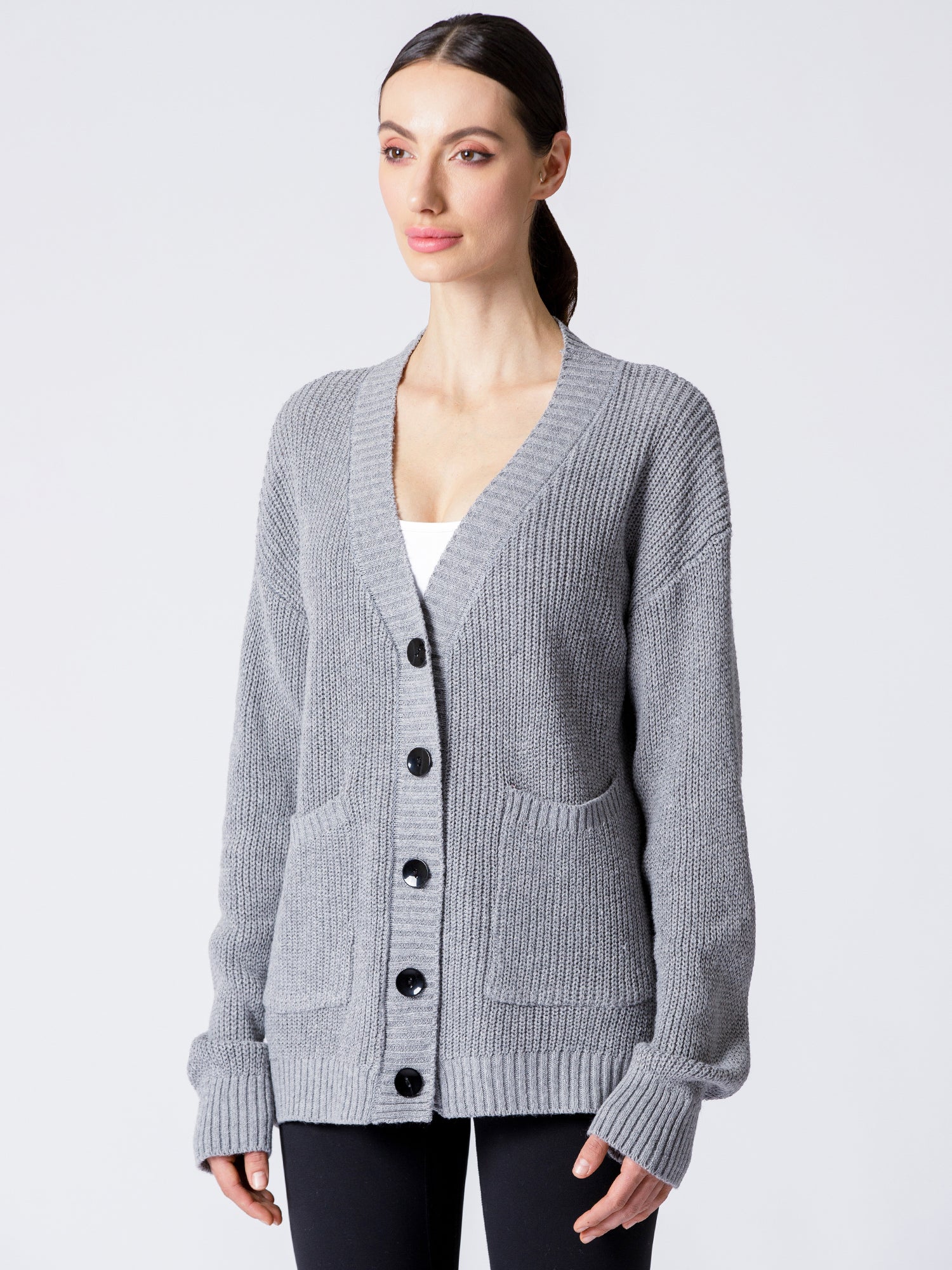 BOYFRIEND FIT KNIT CARDIGAN