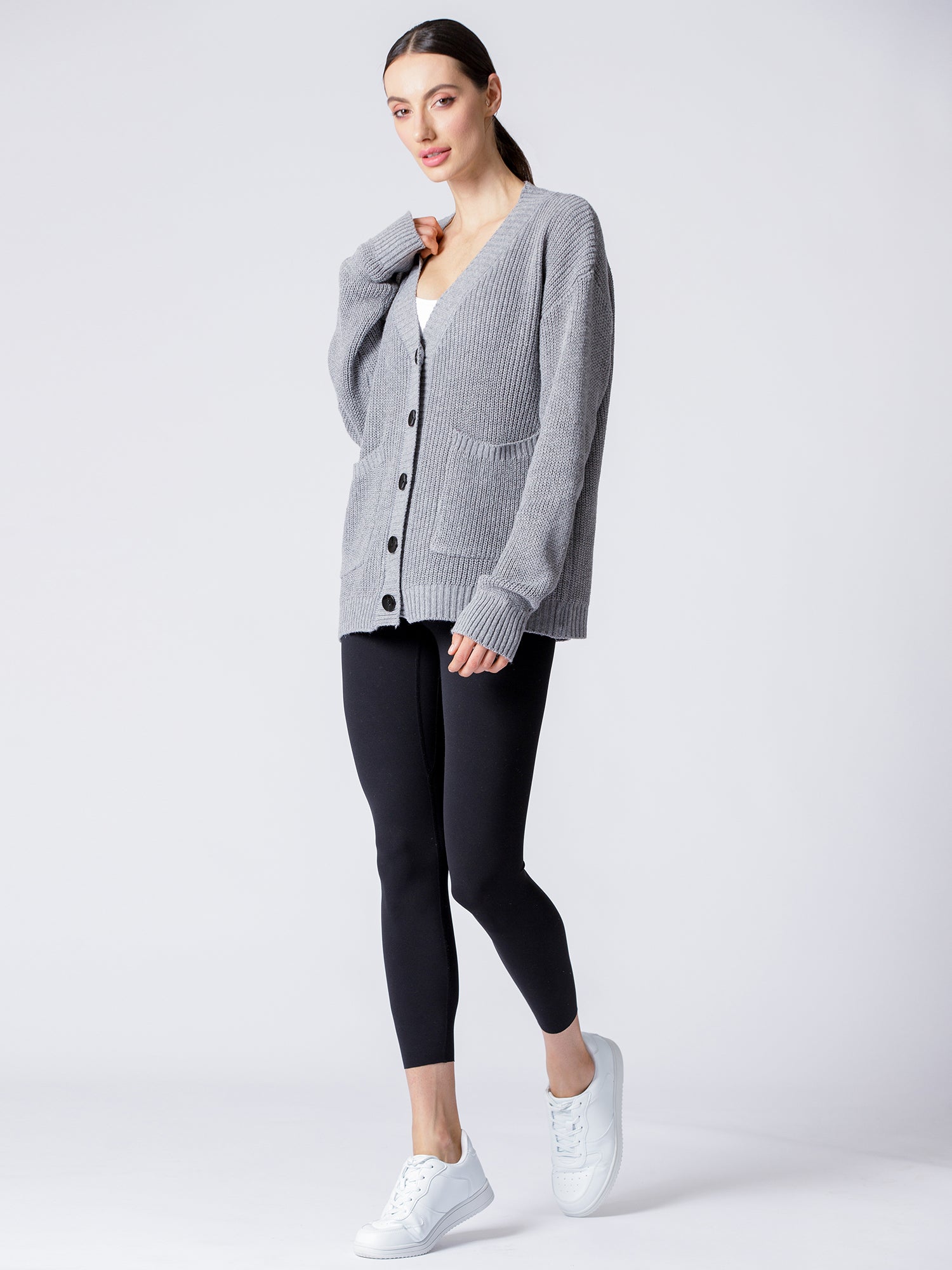 BOYFRIEND FIT KNIT CARDIGAN