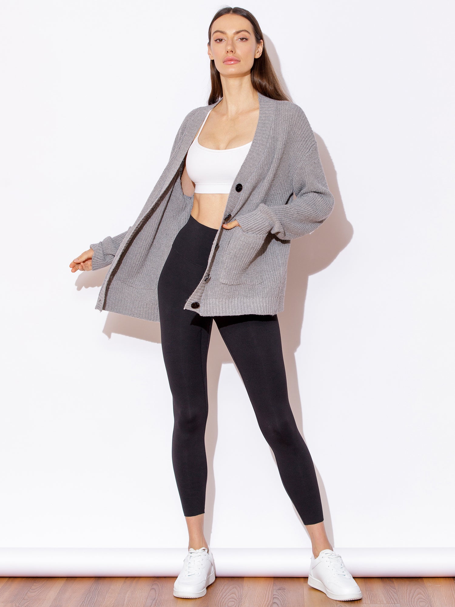 BOYFRIEND FIT KNIT CARDIGAN