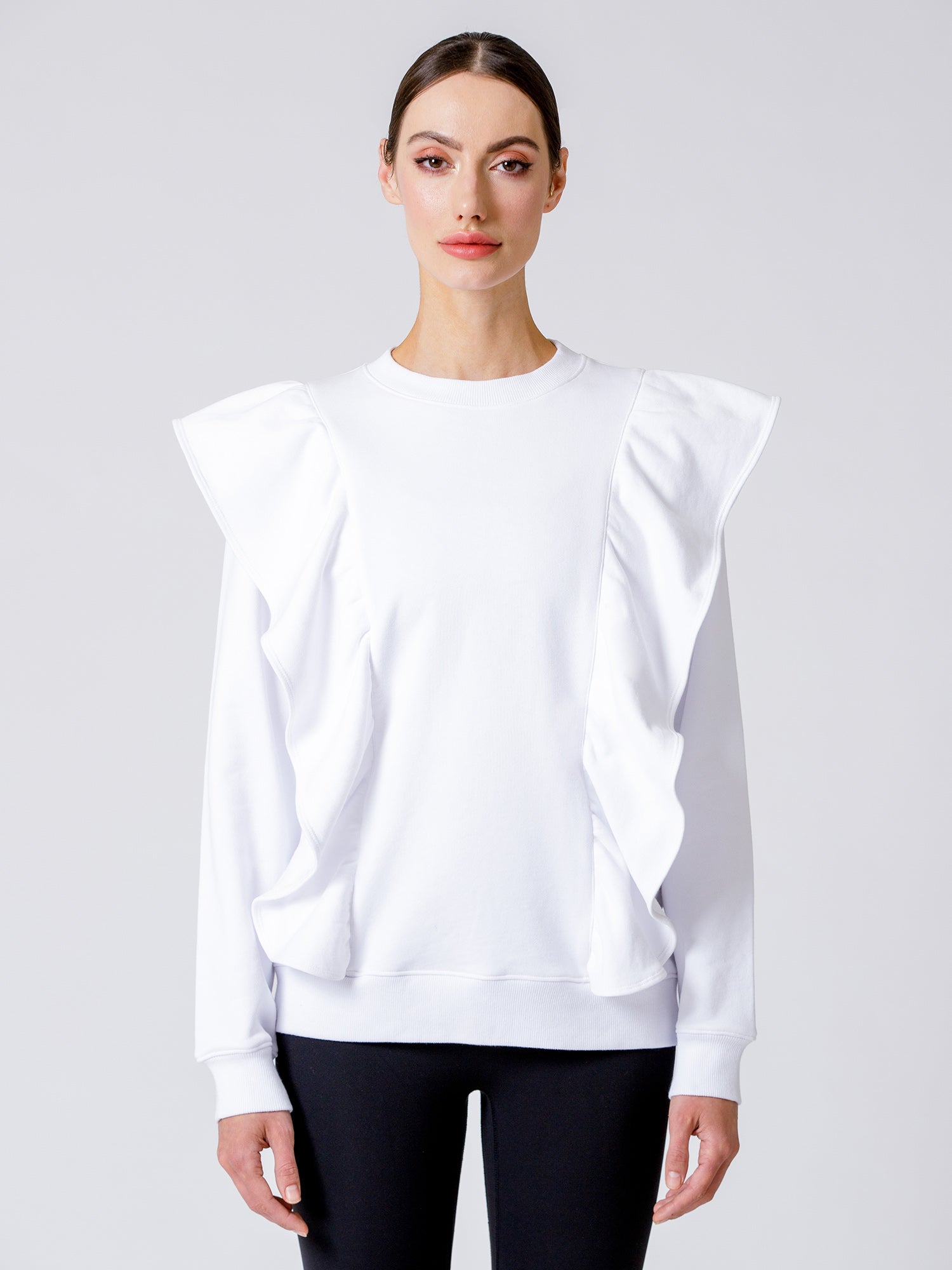 EMPOWER RUFFLED SWEATSHIRT