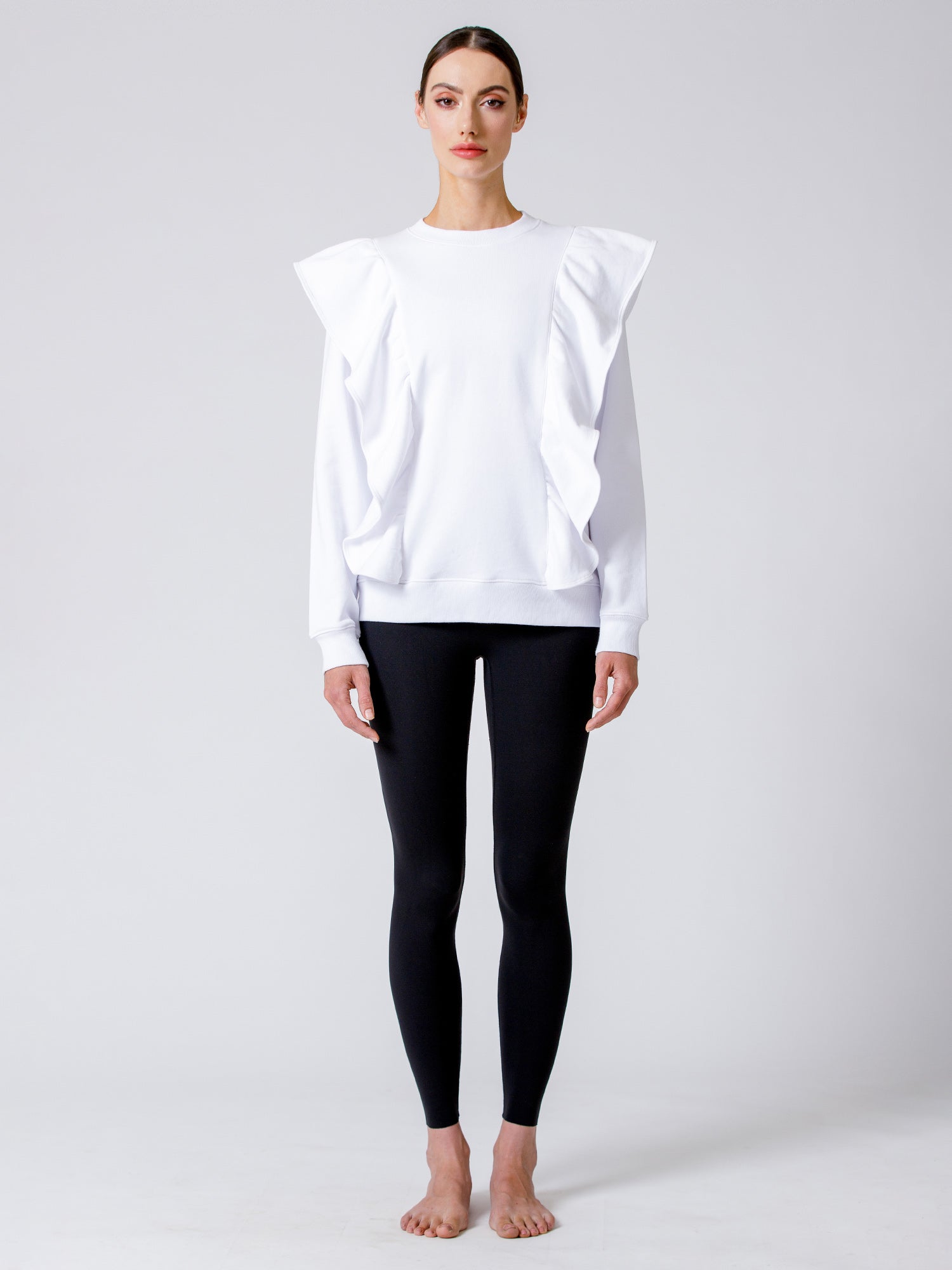 EMPOWER RUFFLED SWEATSHIRT