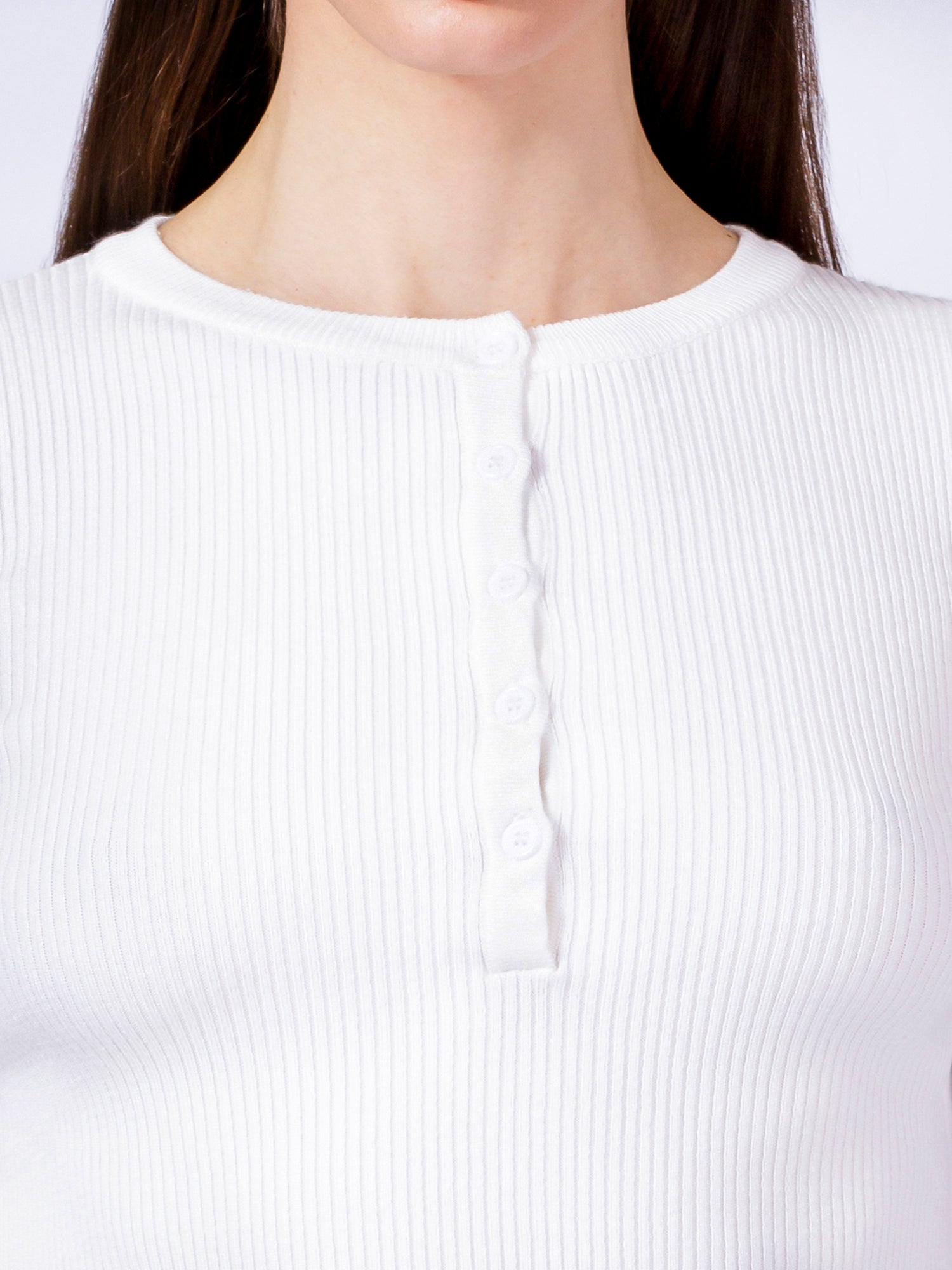 CROPPED HENLEY TEE