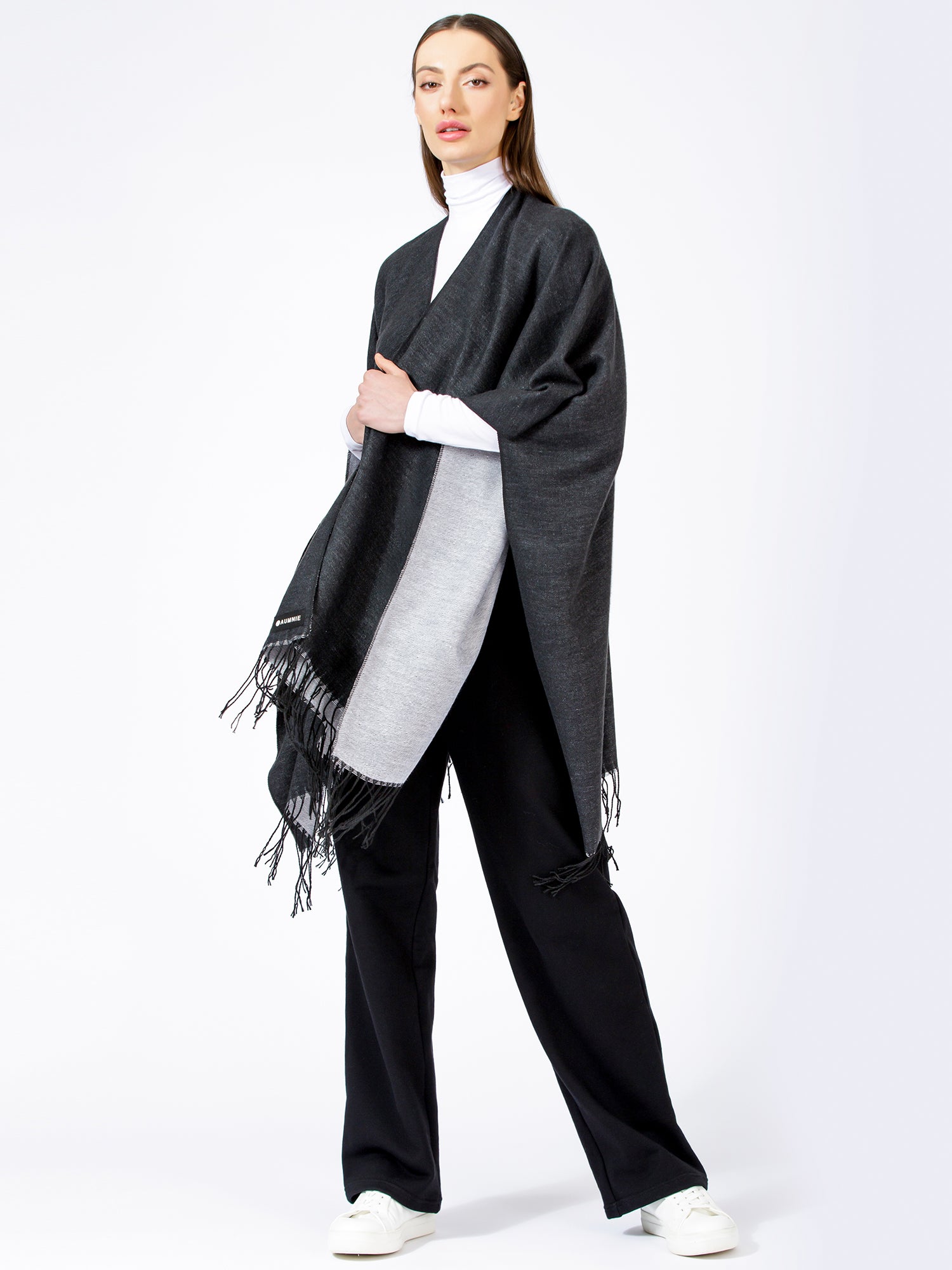 FREESTYLE FRINGED WRAP CAPE