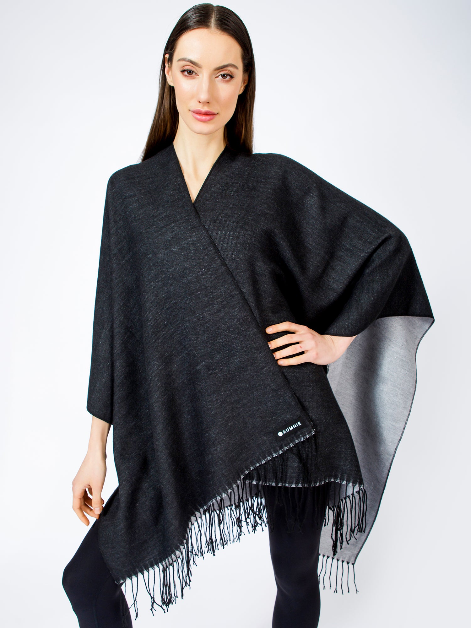 FREESTYLE FRINGED WRAP CAPE
