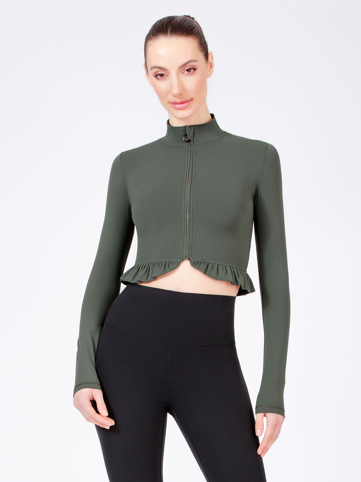 CROPPED RUFFLES JACKET