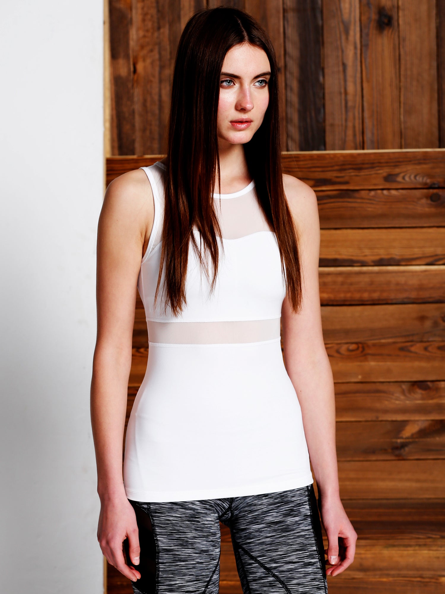 ILLUSION TANK, WHITE/WHITE MESH