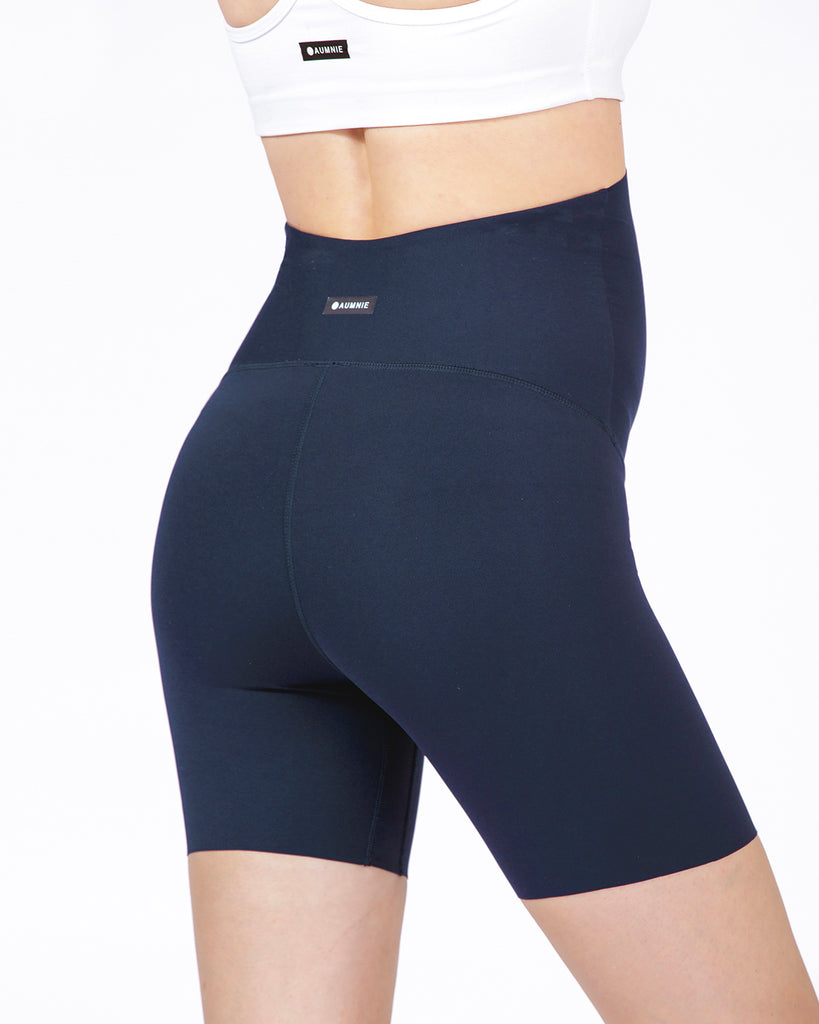 OVER THE BUMP MATERNITY NUDE SHAPE 6" SHORTS, MIDNIGHT GREY