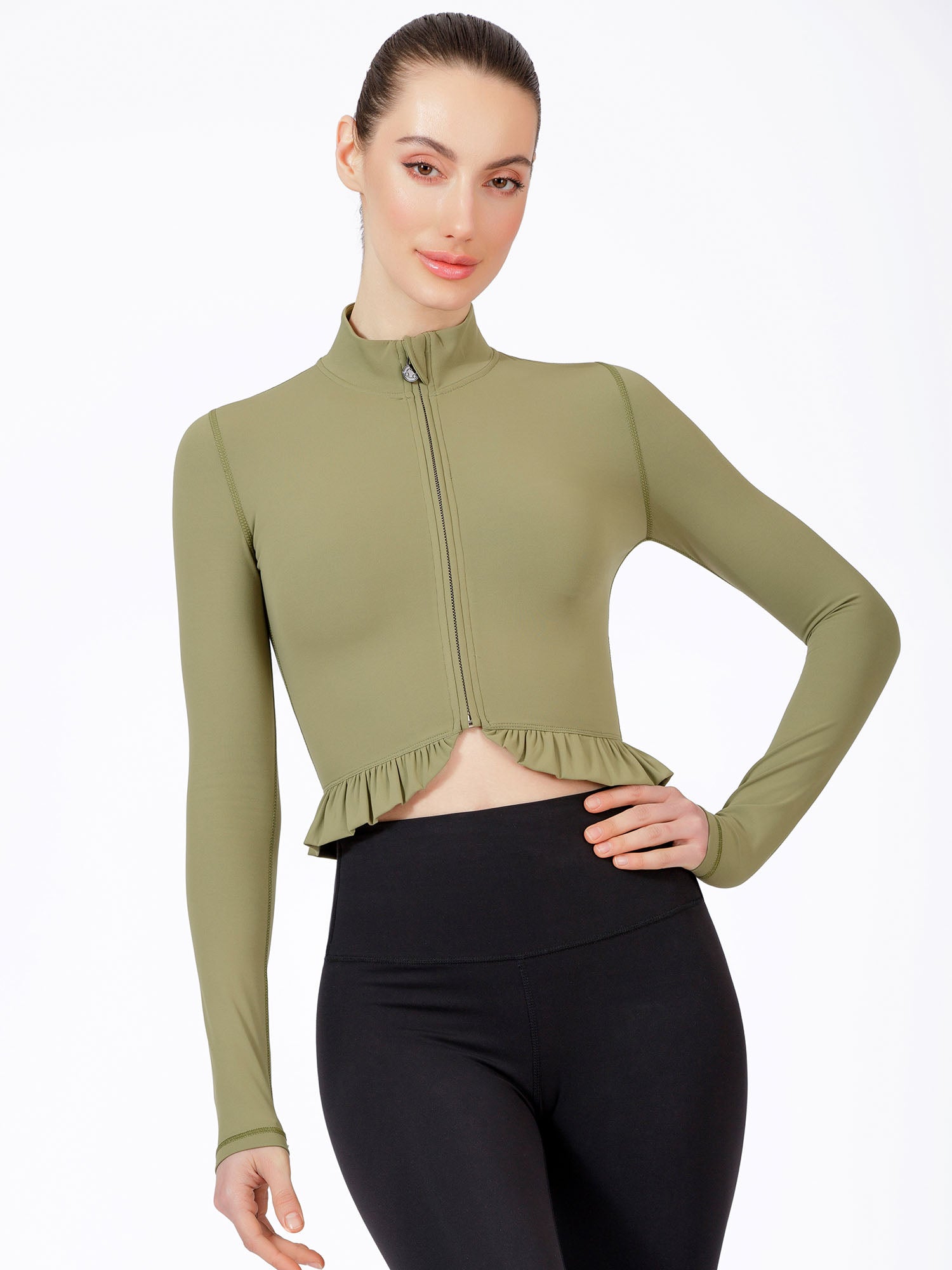 CROPPED RUFFLES JACKET