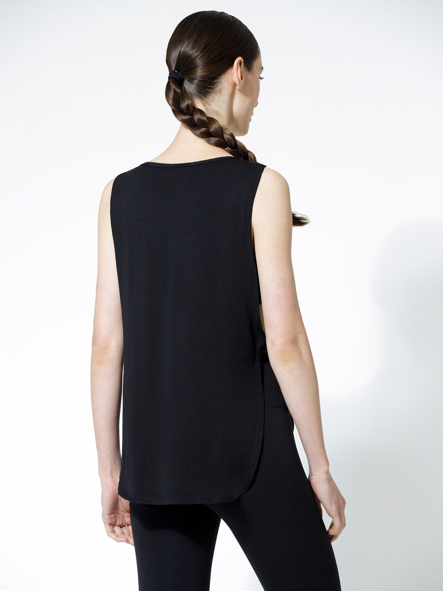 SIDE TWIST SURF TANK, LONG, BLACK