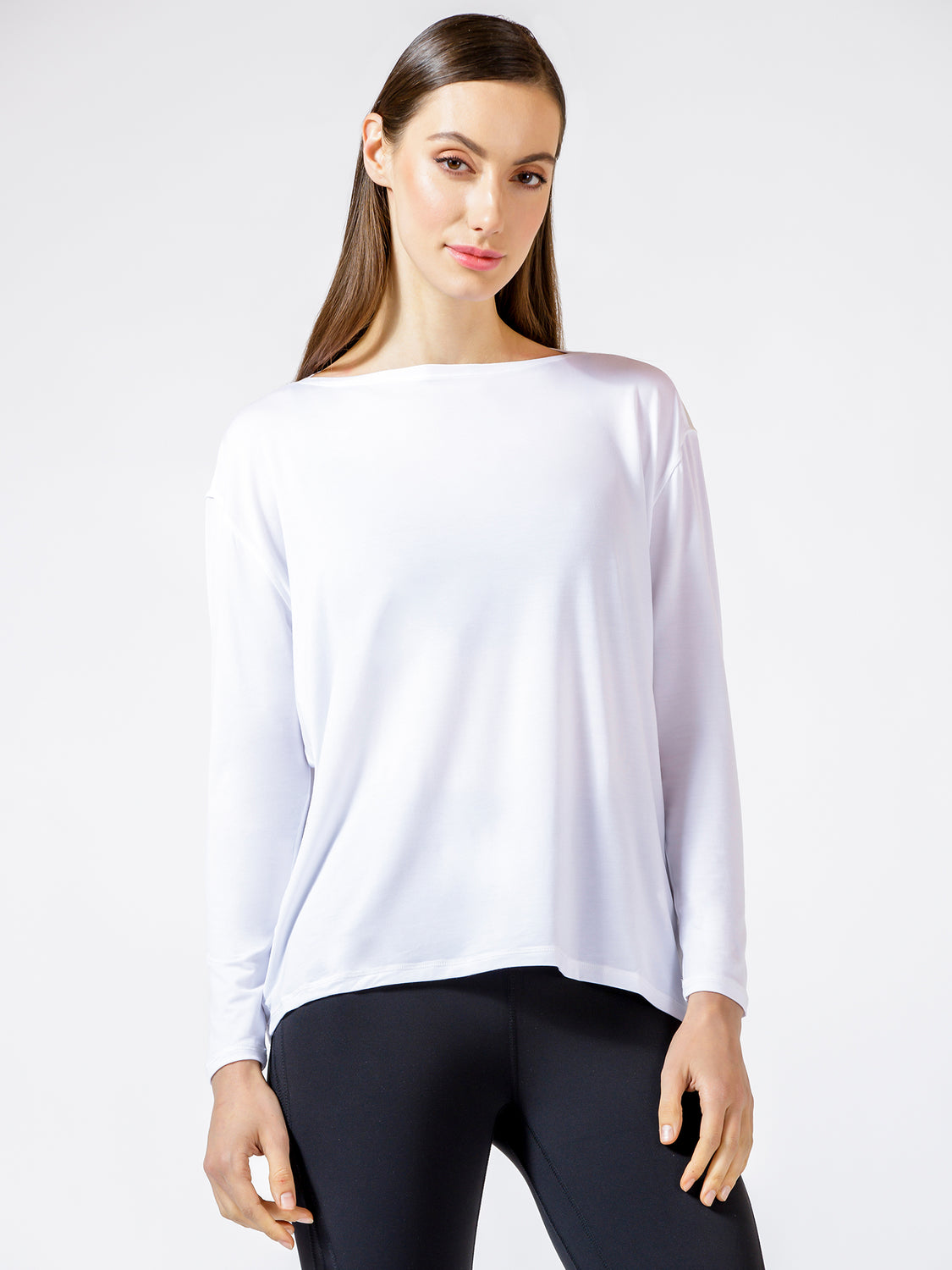 MESH BACK RELAXED TEE, WHITE/WHITE MESH