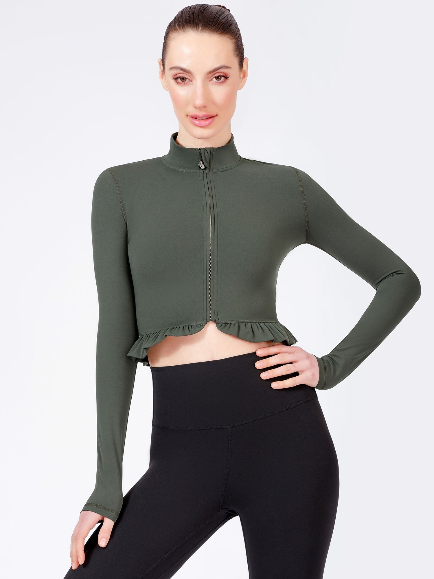 CROPPED RUFFLES JACKET