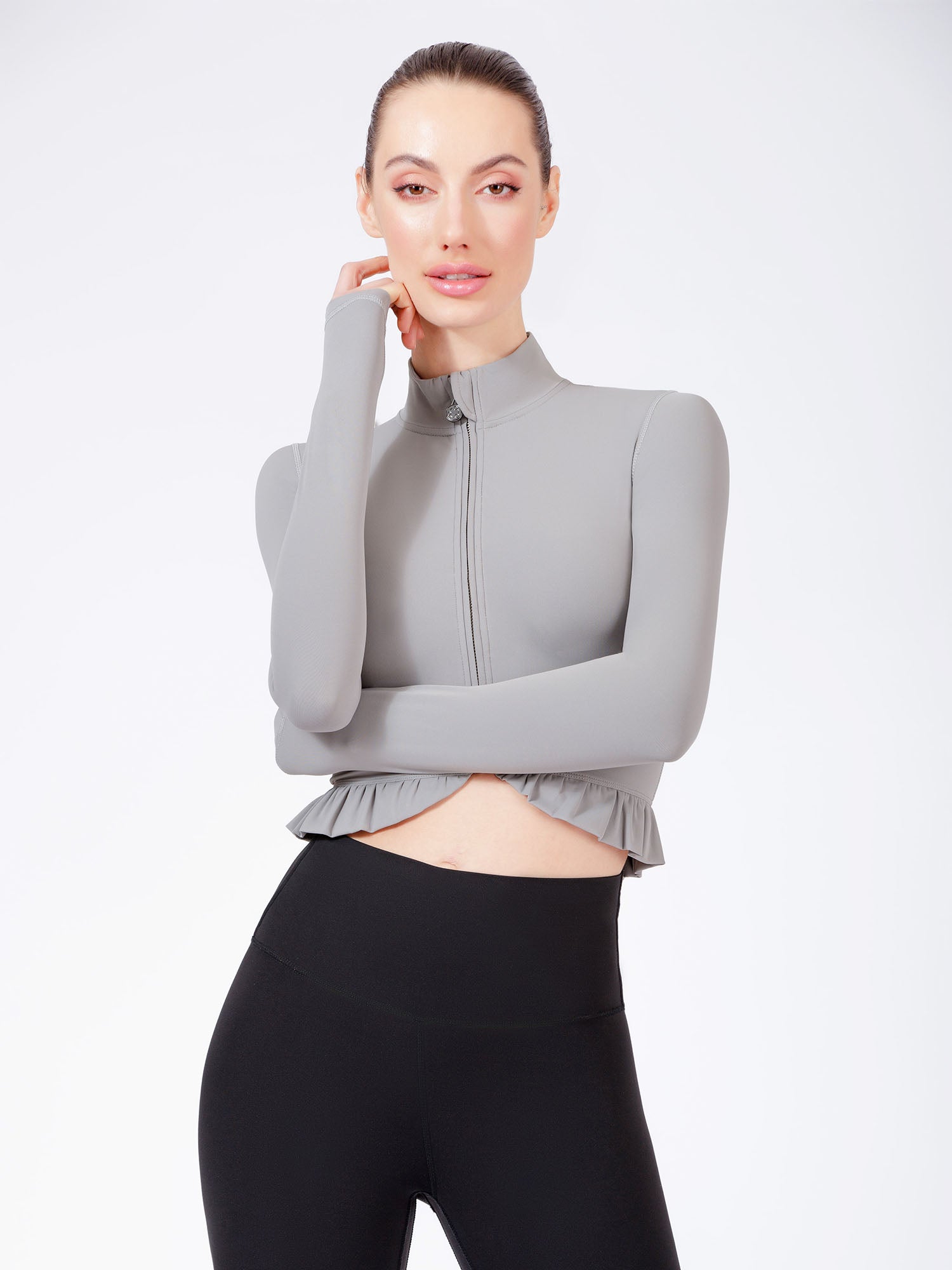 CROPPED RUFFLES JACKET