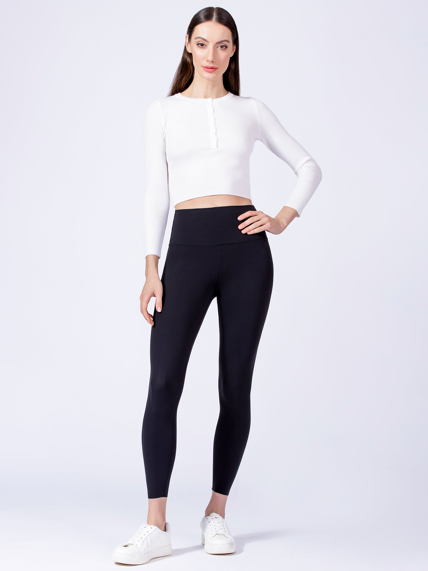 CROPPED HENLEY TEE