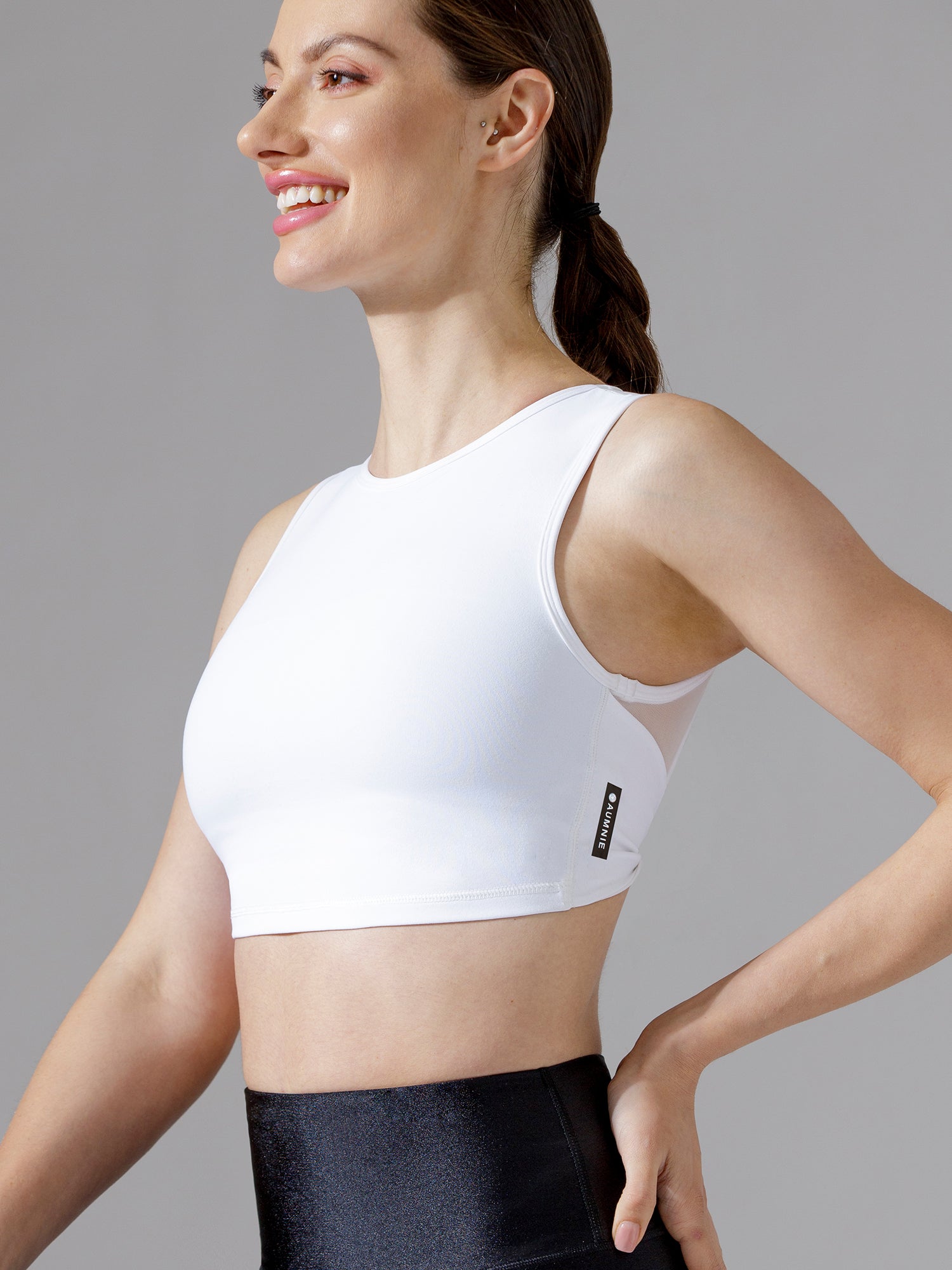 AGILE OPEN BACK MESH BRA