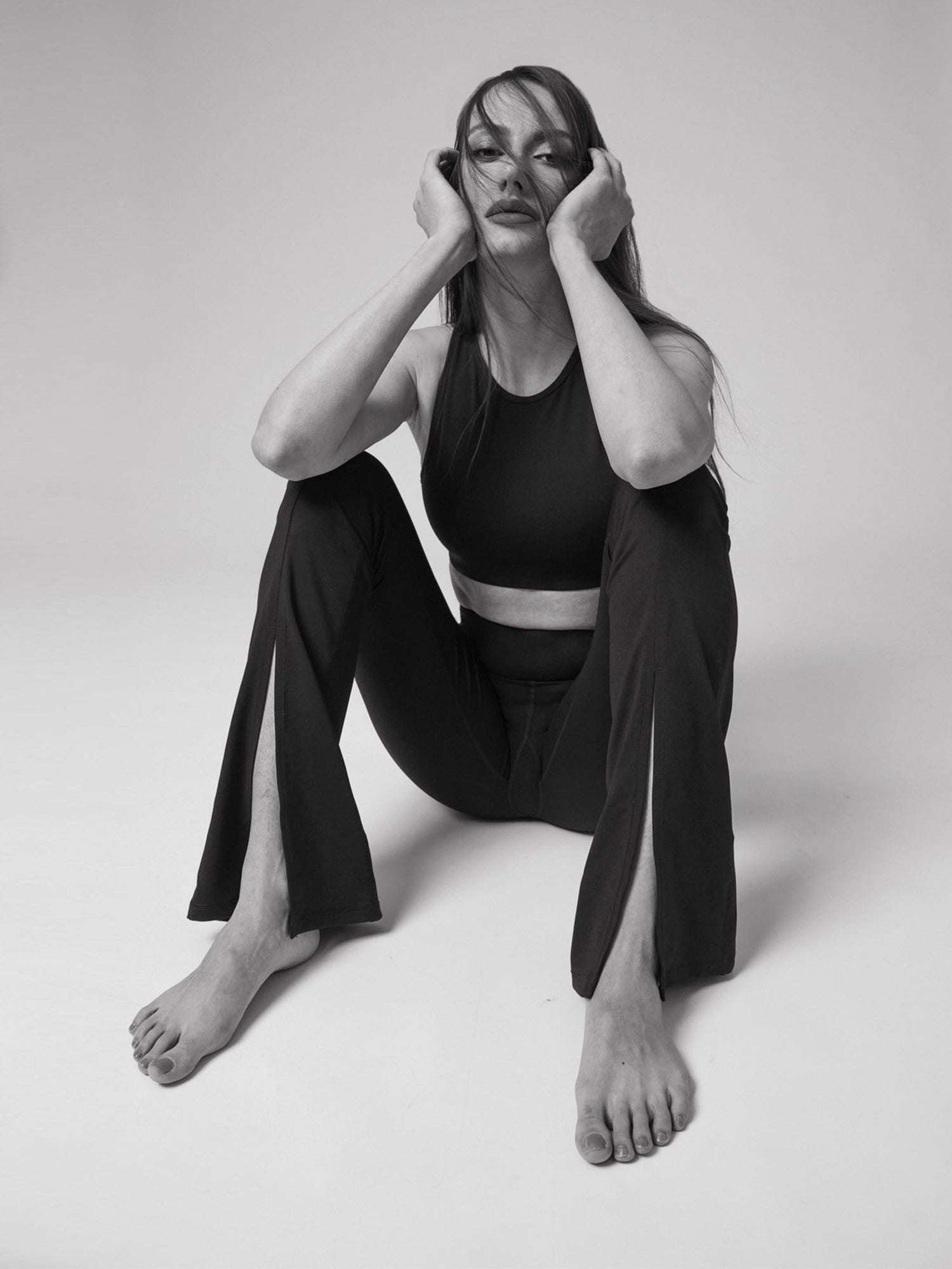 DIVINE FRONT SPLIT FLARE PANTS