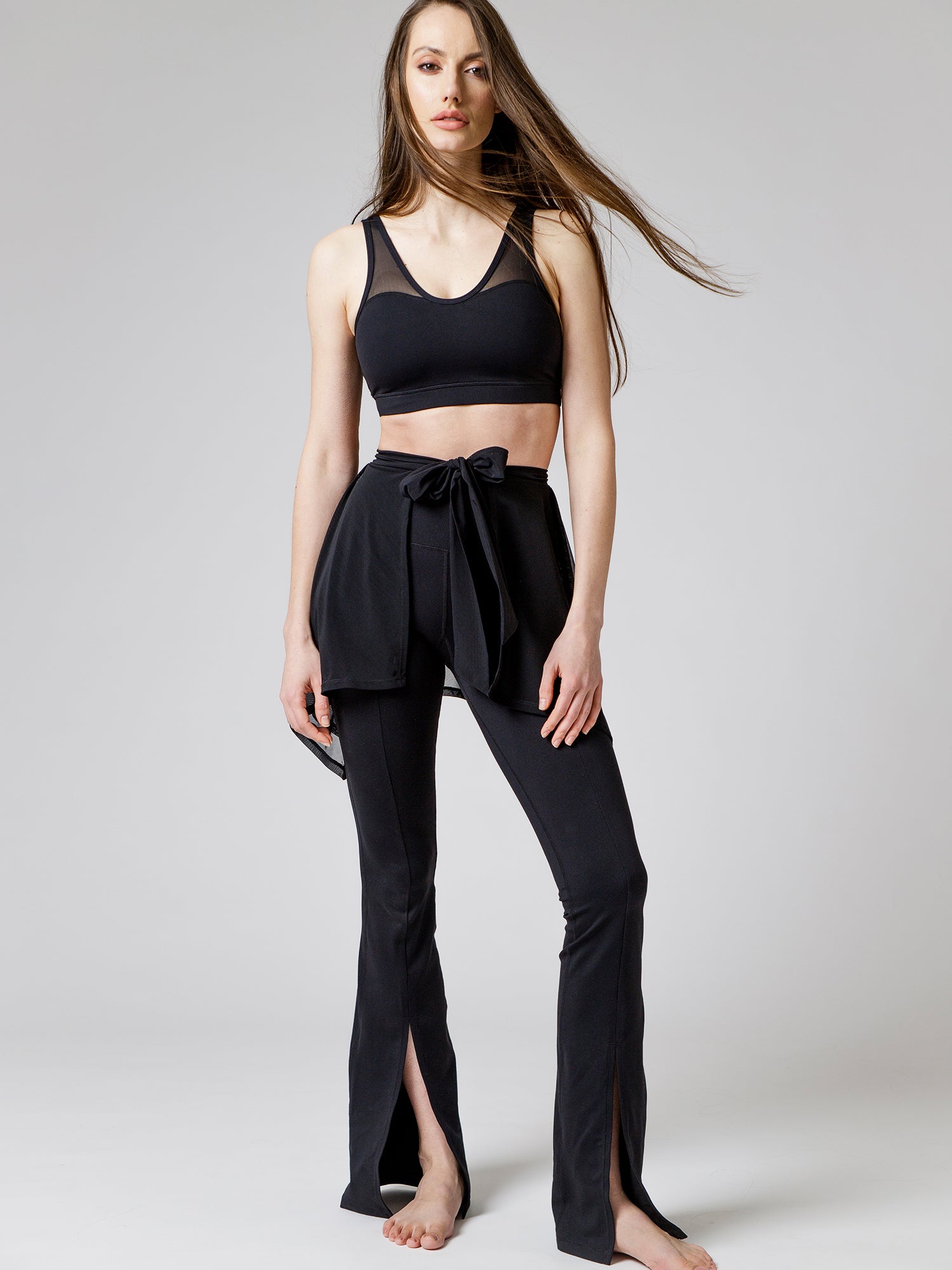 DIVINE FRONT SPLIT FLARE PANTS