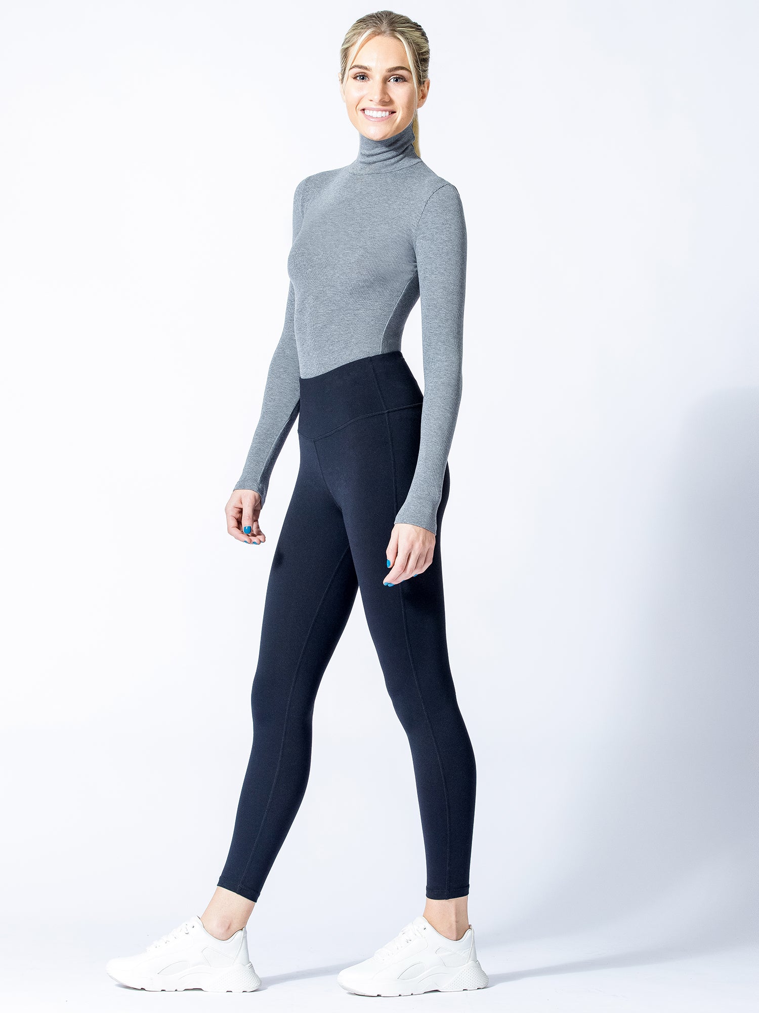TURTLENECK BODYSUIT, GREY