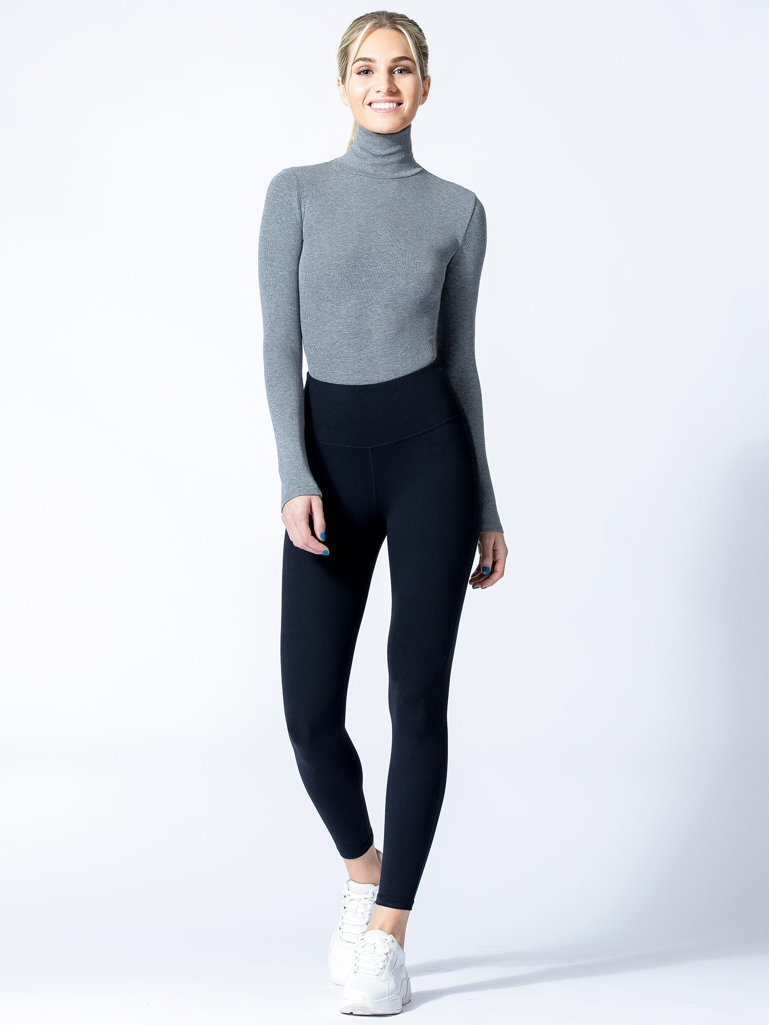 TURTLENECK BODYSUIT, GREY