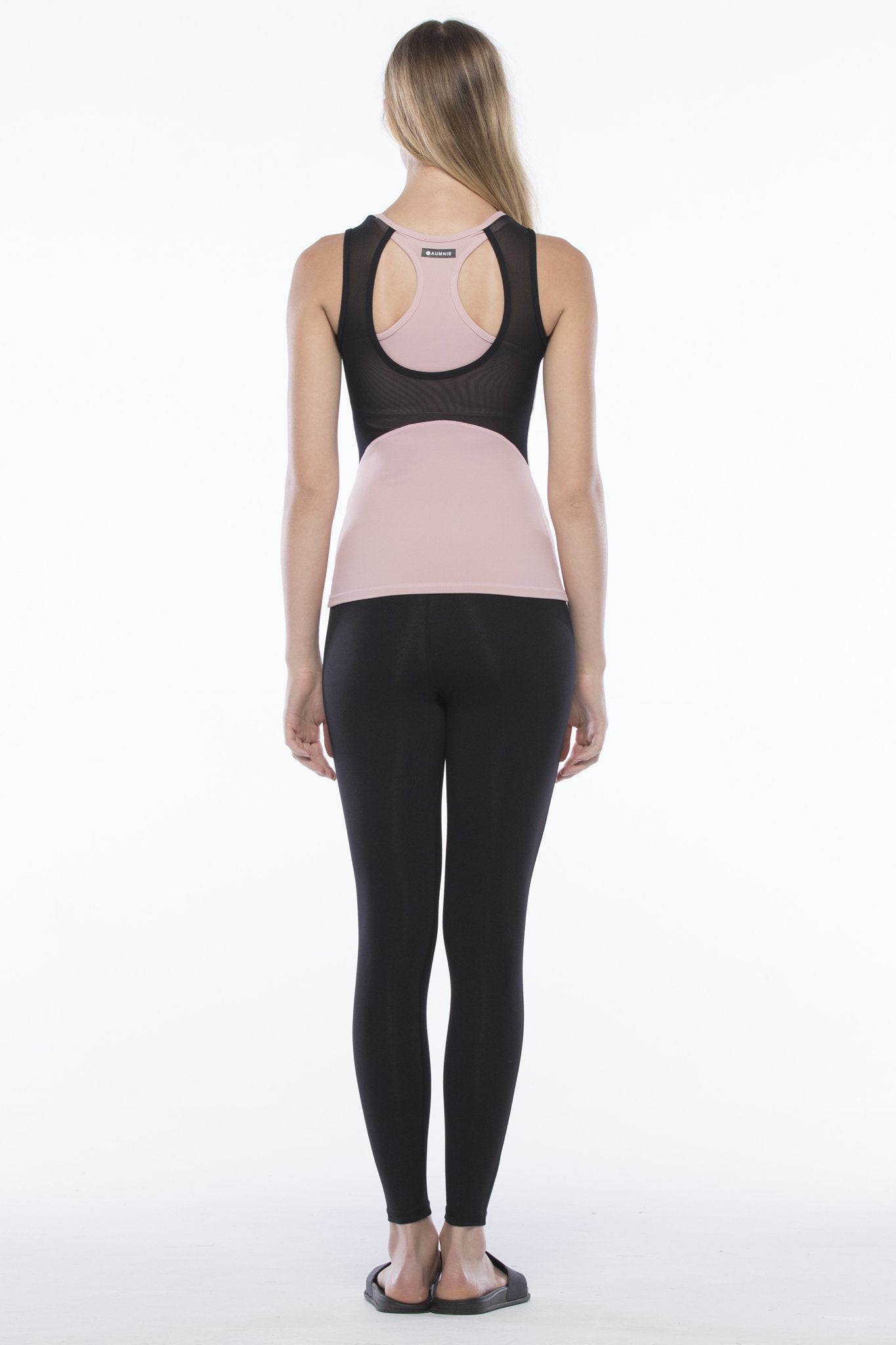STRATUM TANK, BLUSH/BLACK MESH