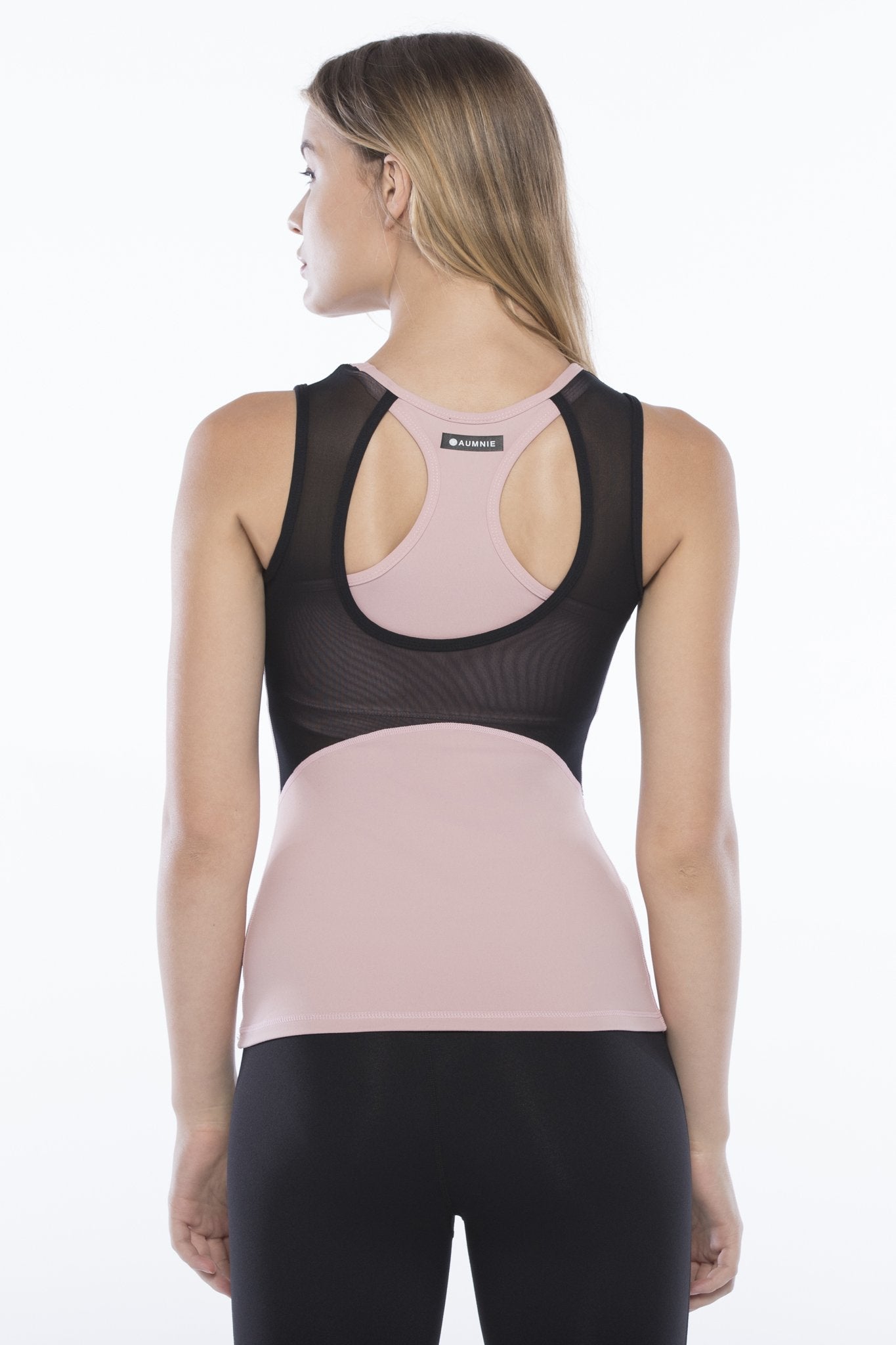 STRATUM TANK, BLUSH/BLACK MESH