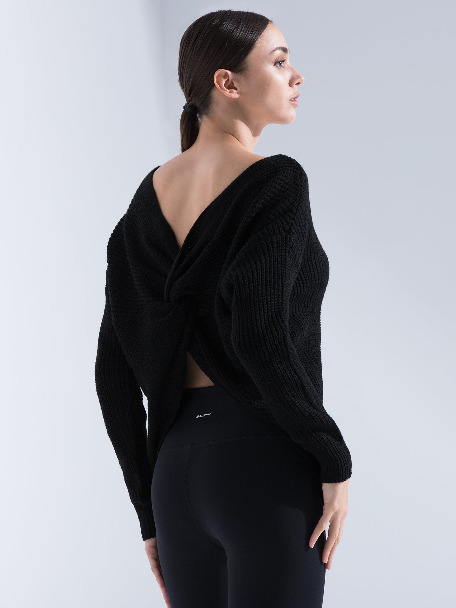 KNOTTED OPEN BACK SWEATER