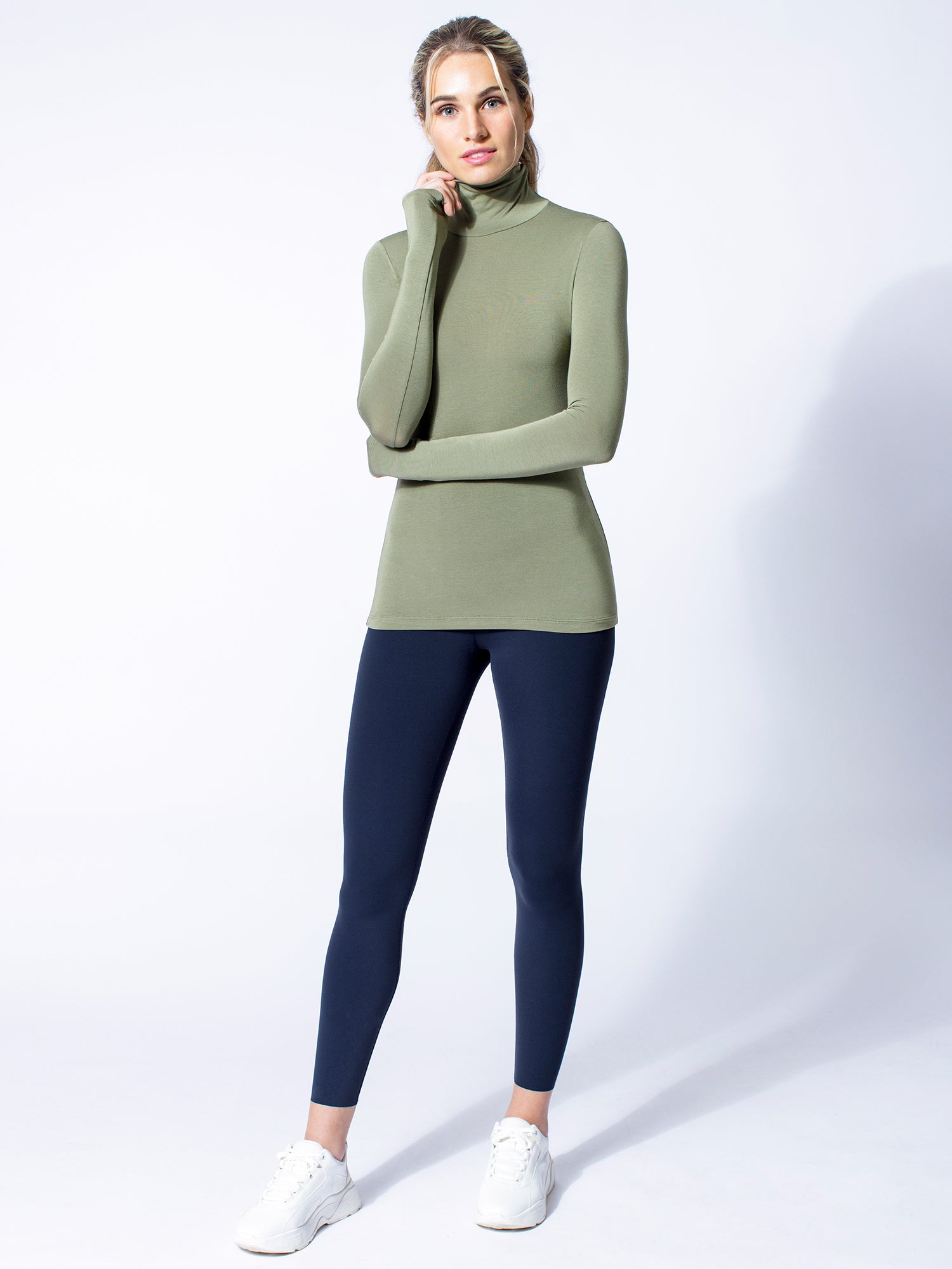 TURTLENECK TOP, SAGE