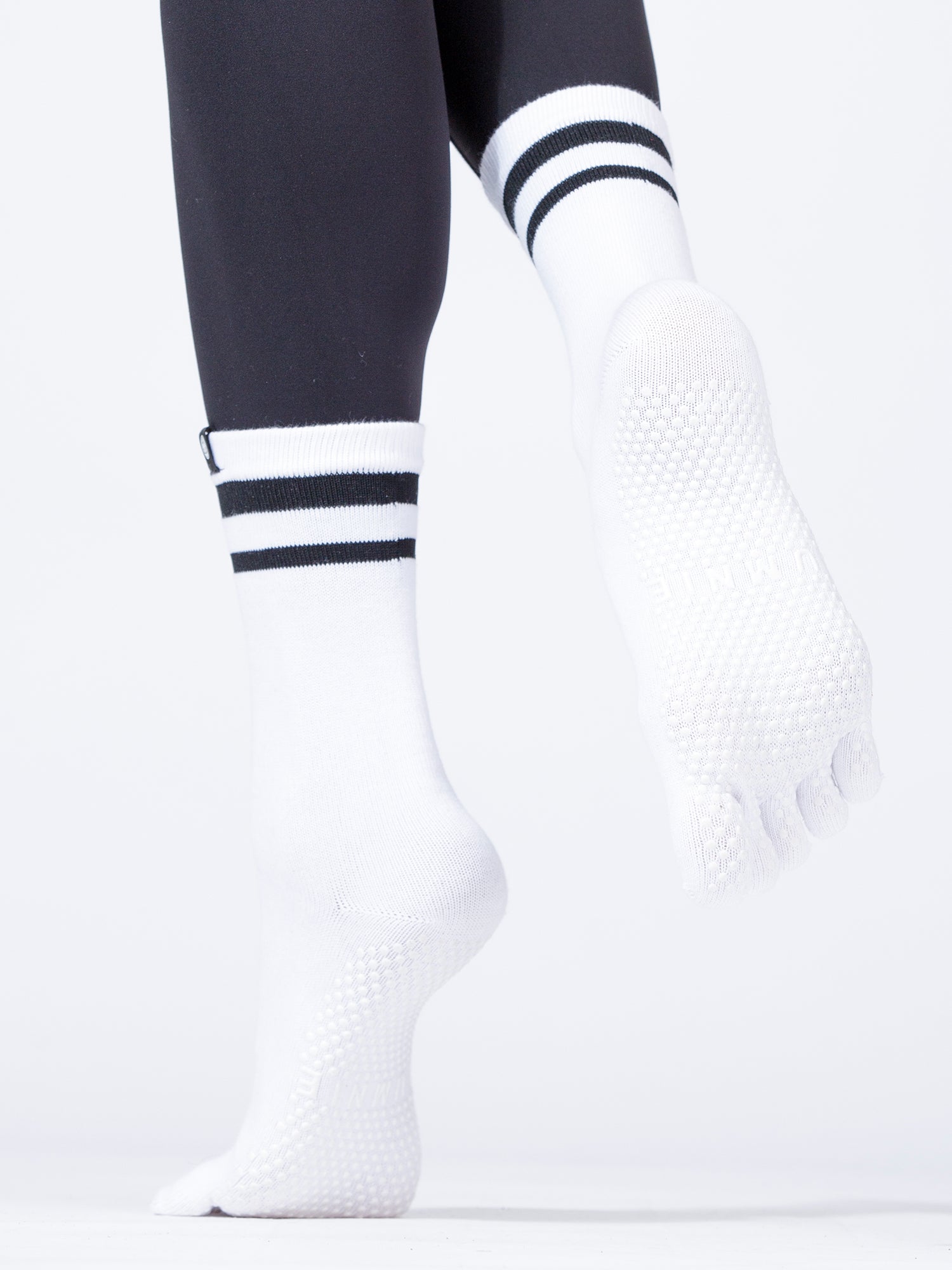KNEE HIGH FULL TOE YOGA GRIP SOCKS