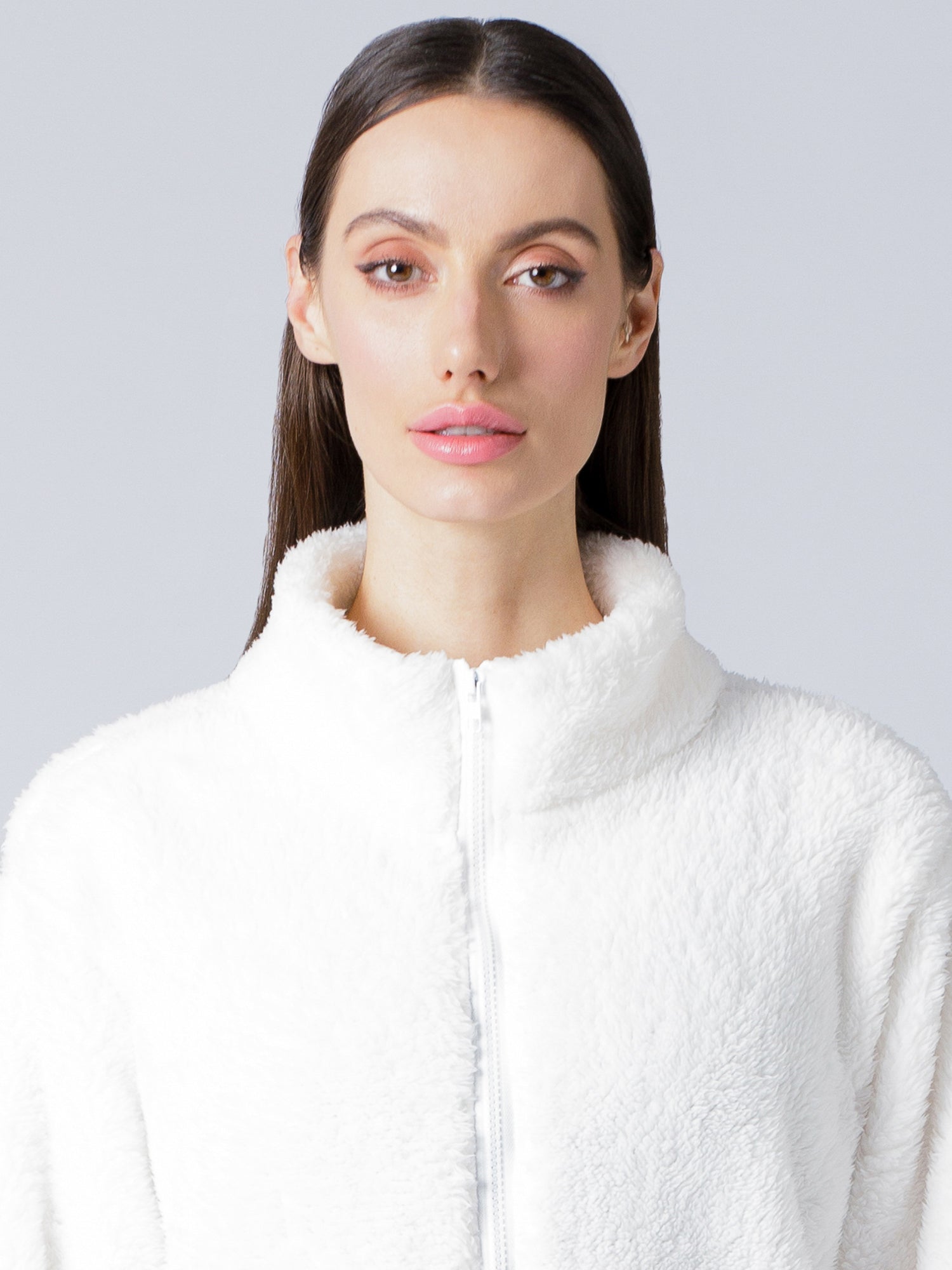 WARM HUGS FLEECE JACKET, CREAM