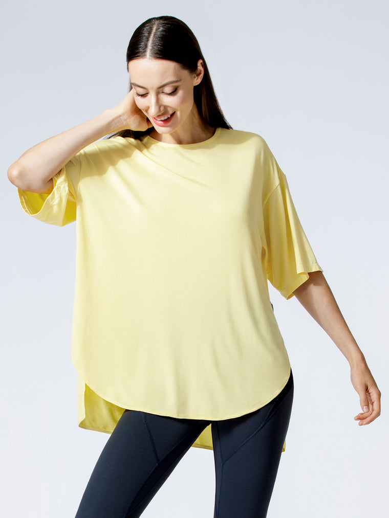 HI LO OVERSIZE TEE, JASMINE