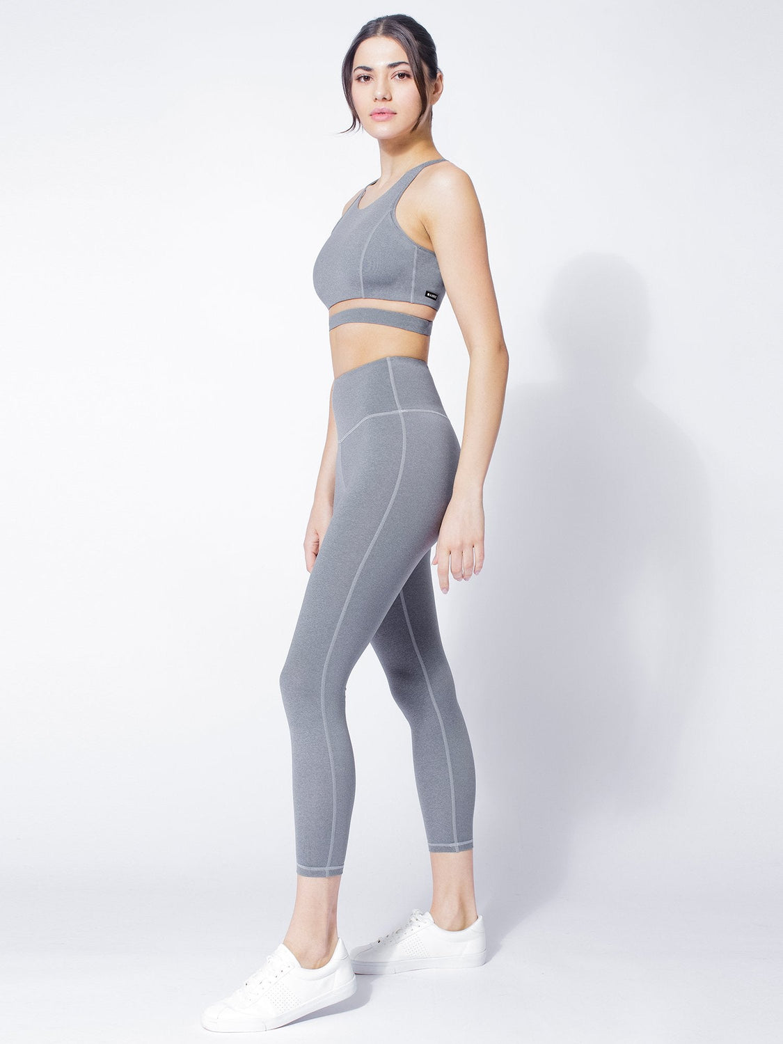 HIGH WAIST 50/20 CROPS, LIGHT HEATHER GREY