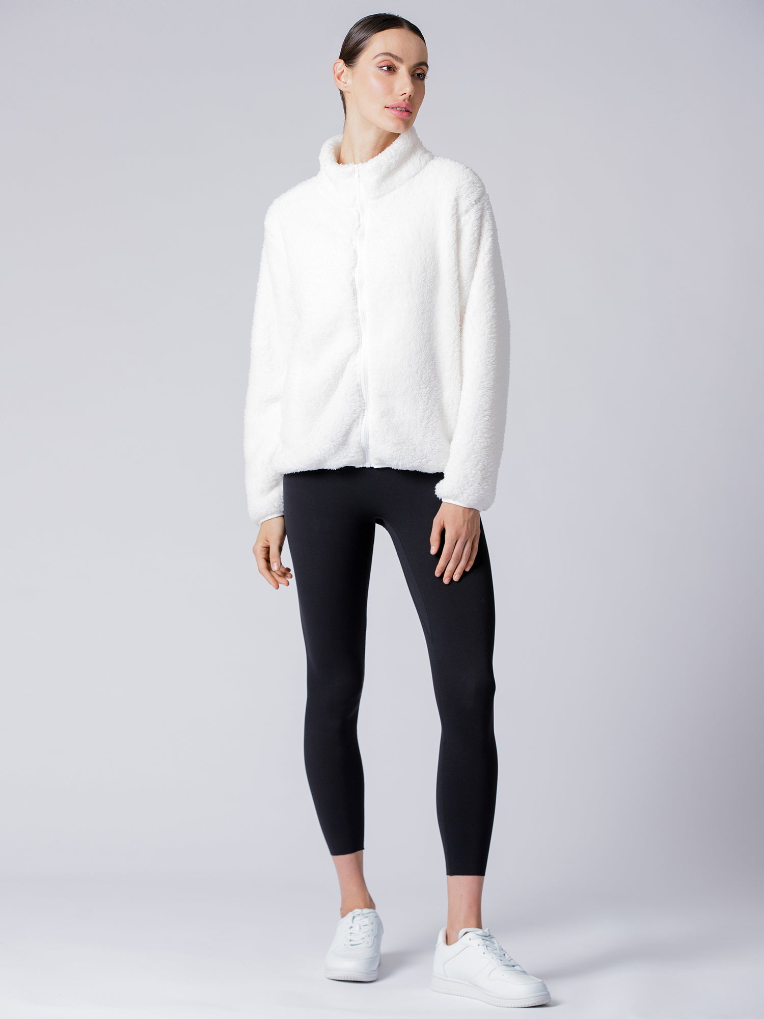 WARM HUGS FLEECE JACKET, CREAM