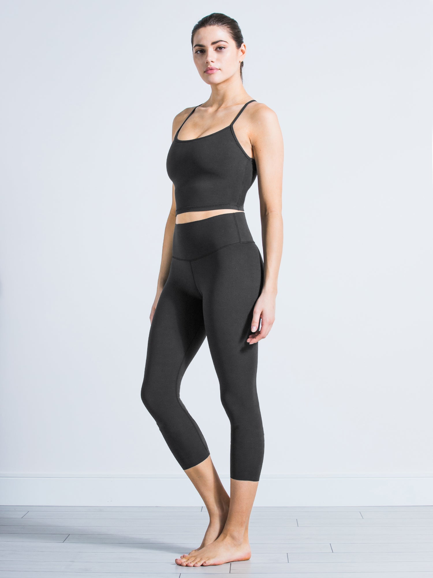 NUDE SHAPE HIGH WAIST CROPS, LIMESTONE