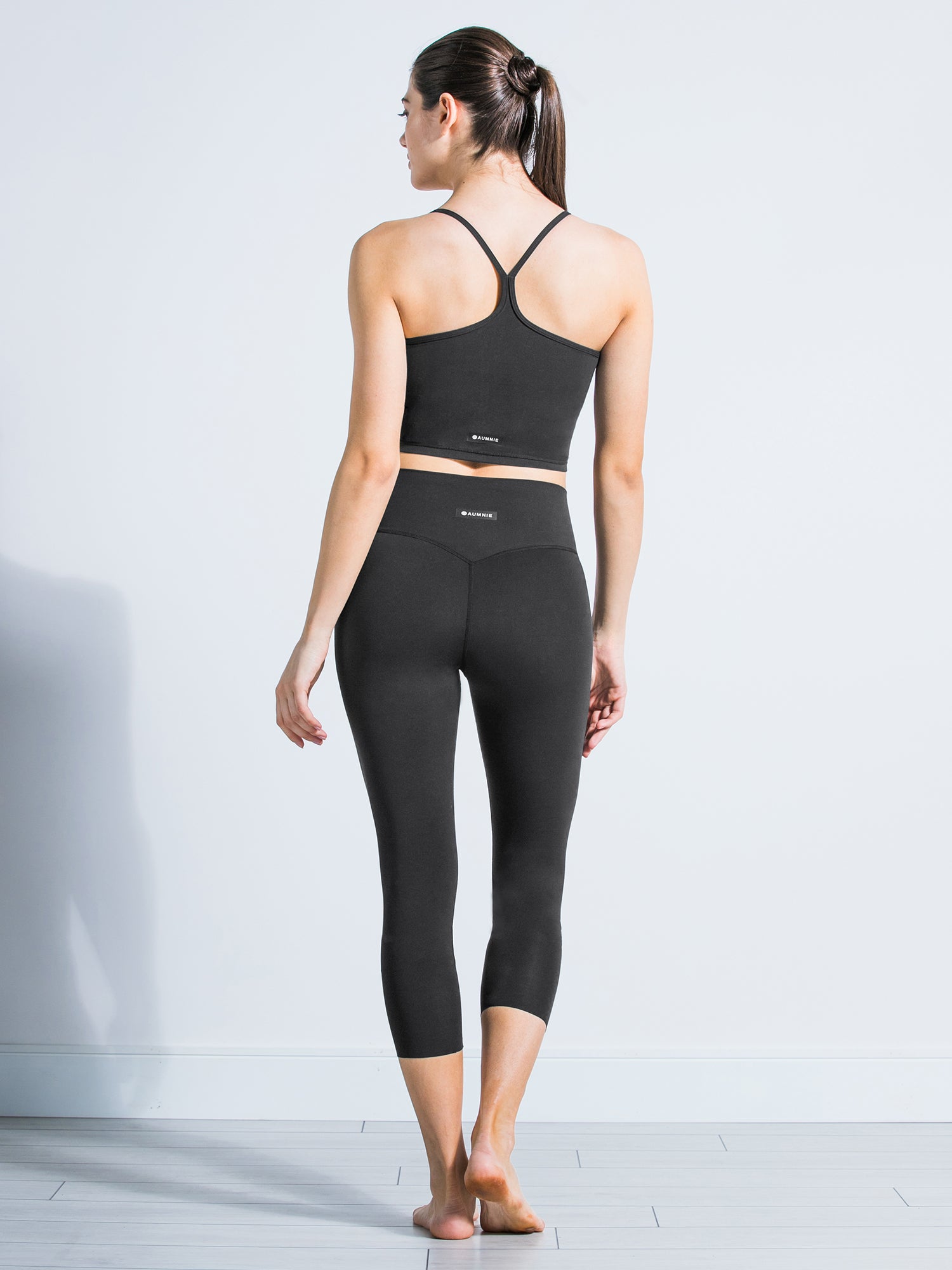 NUDE SHAPE HIGH WAIST CROPS, LIMESTONE