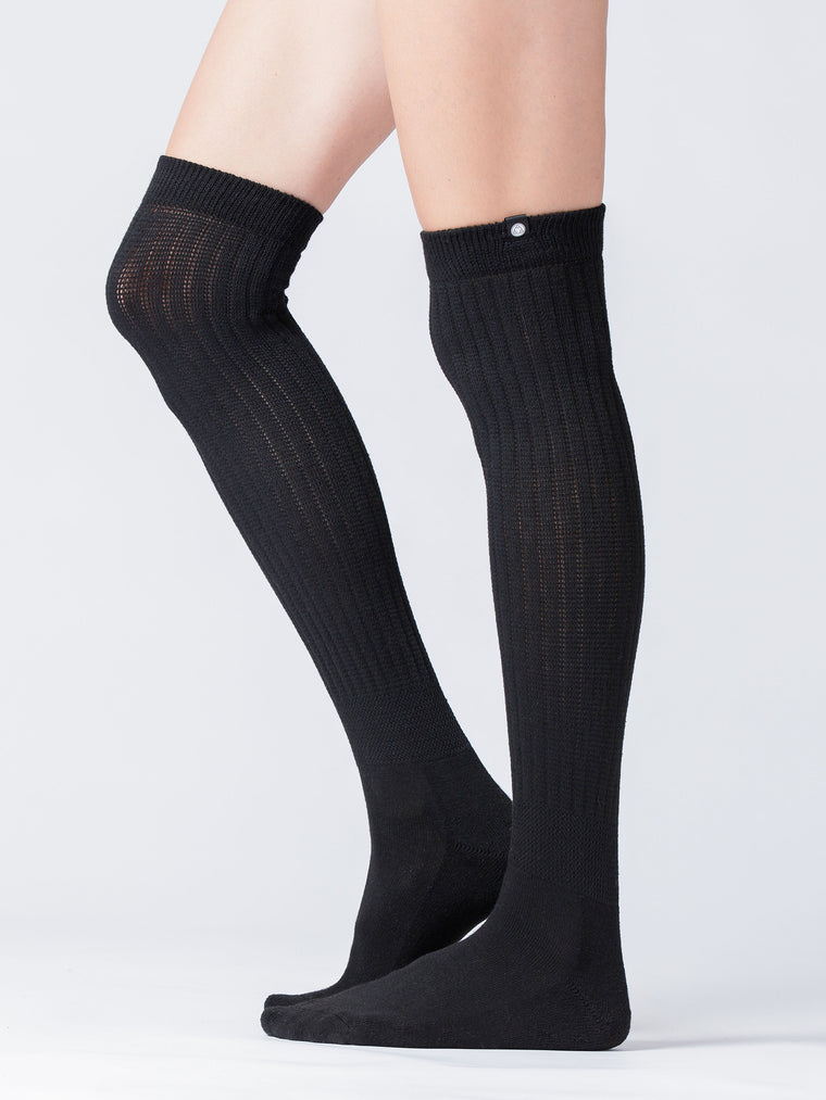 SCRUNCHIE SPORT SOCKS, BLACK