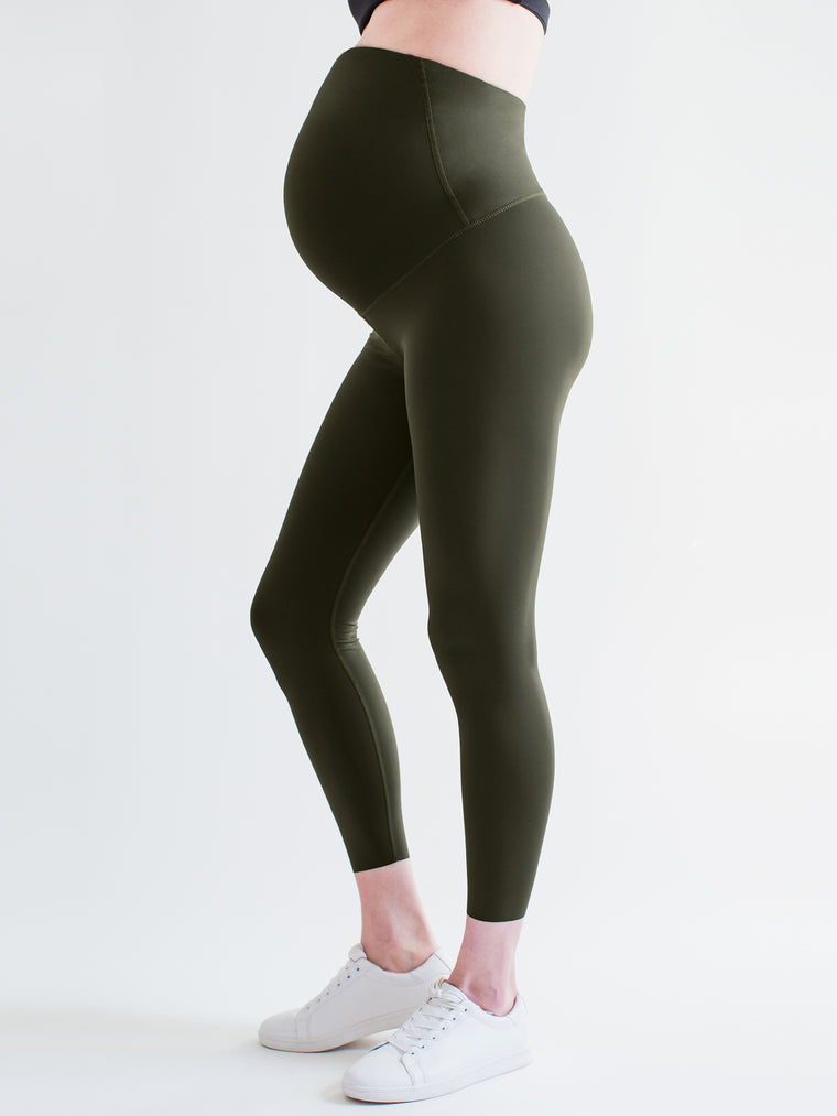 OVER THE BUMP MATERNITY SHAPE PANTS, DARK GREEN