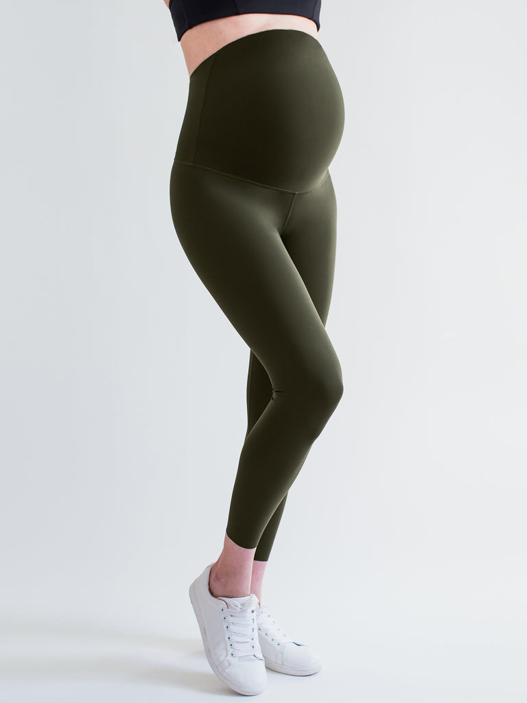 OVER THE BUMP MATERNITY SHAPE PANTS, DARK GREEN