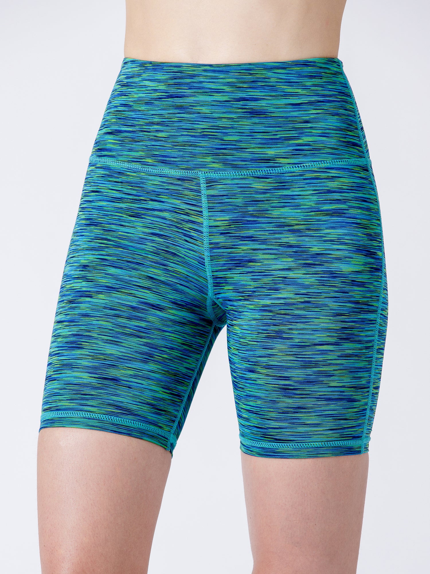 FLEX 6" HIGH WAIST SHORTS, MIX MELANGE