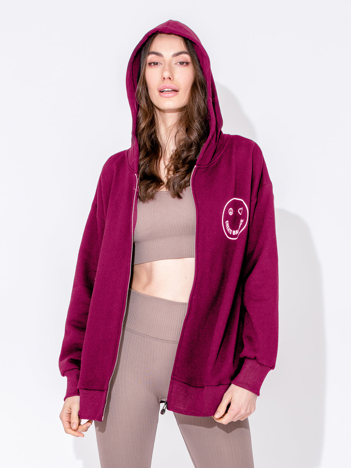 HAPPY GLOW ZIP HOODIE, WILDBERRY