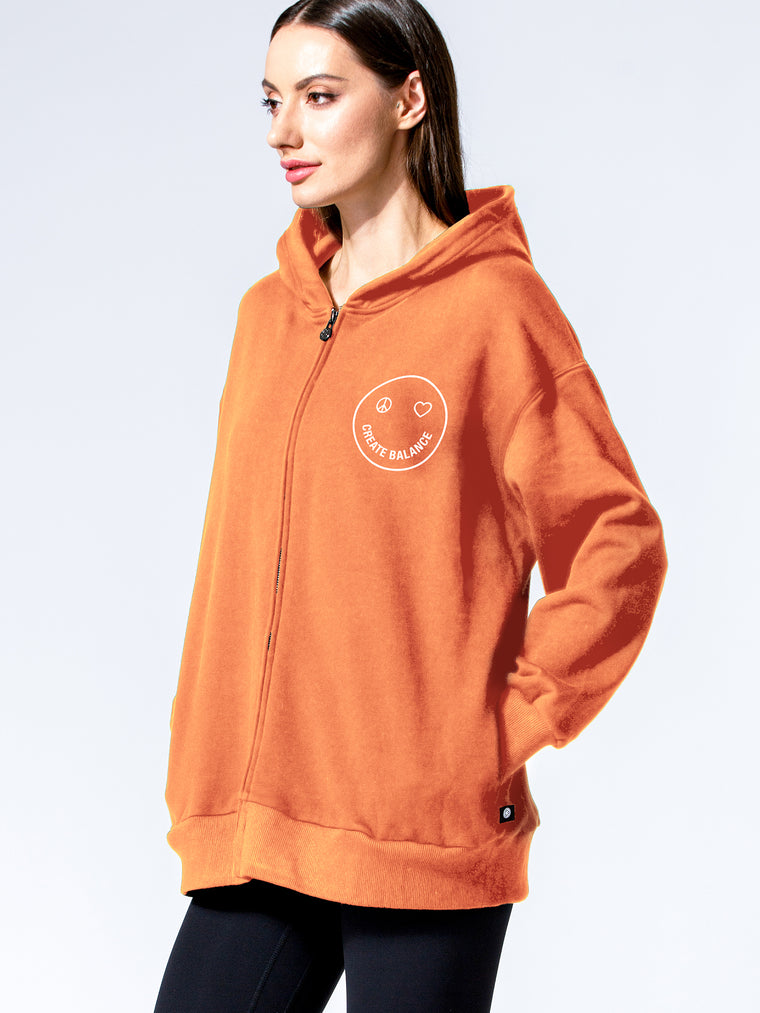 HAPPY GLOW ZIP HOODIE, SUNRISE