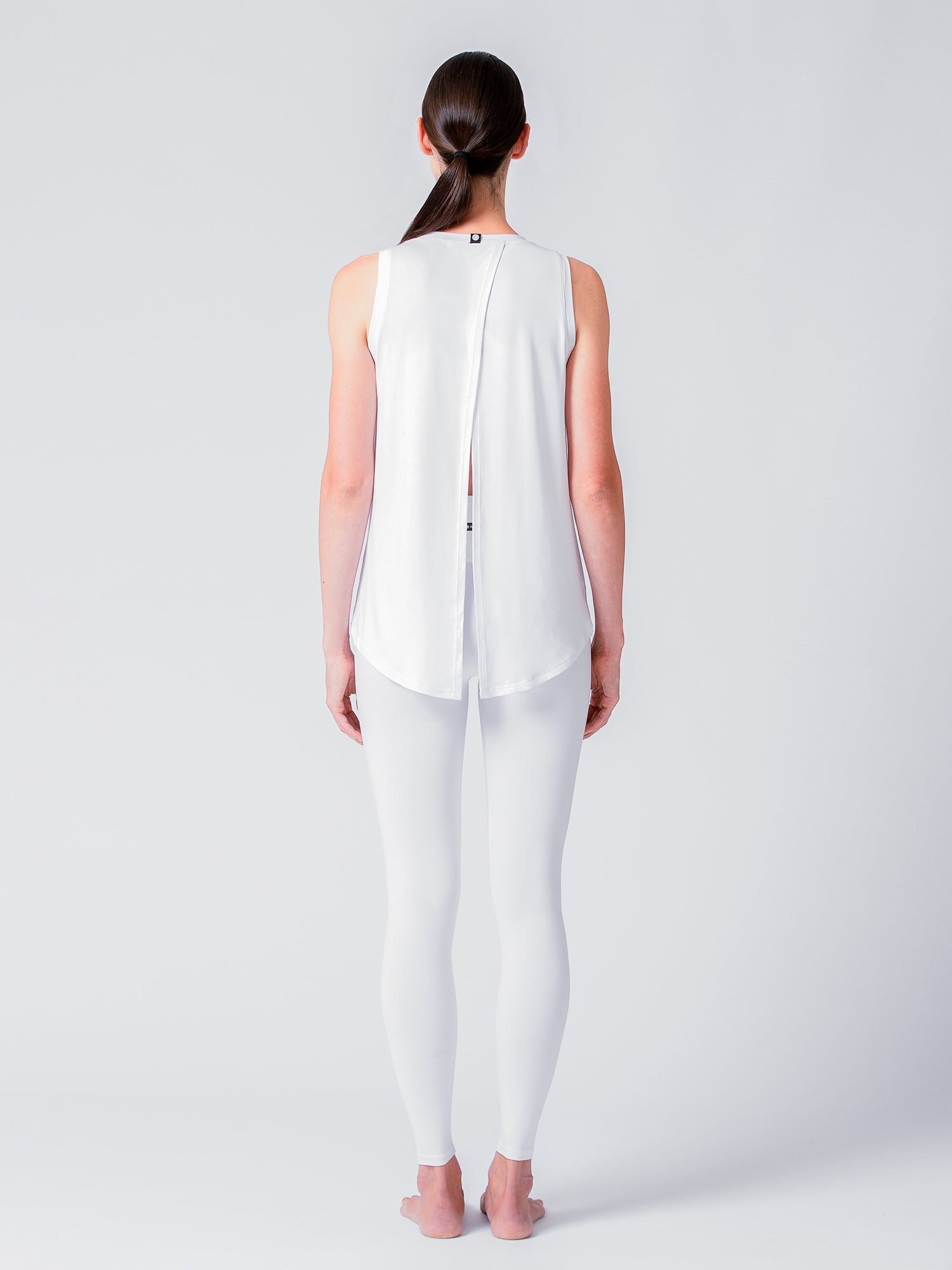 TIE BACK TRAINING TANK, WHITE