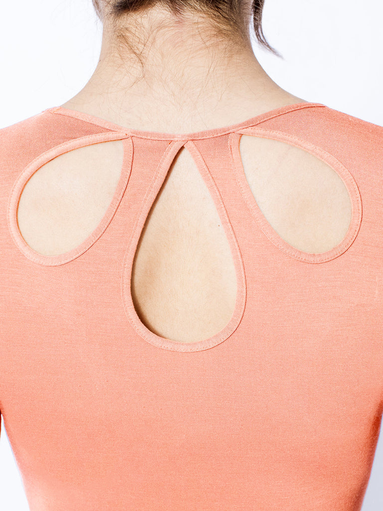 PETAL LONG SLEEVE TEE, PEACH