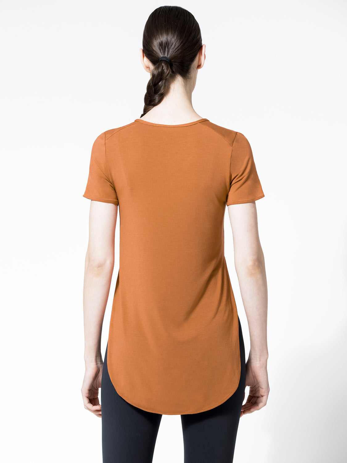 HI LO SPLIT SIDE TEE, BRONZE