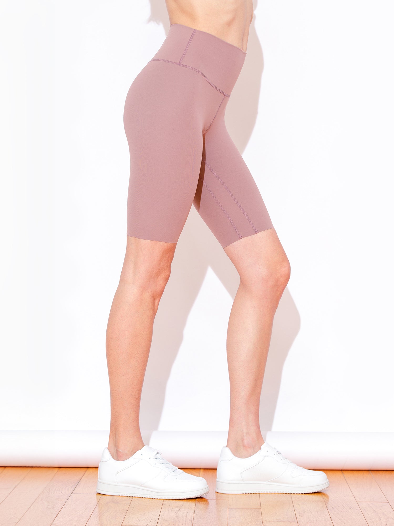 NUDE SHAPE BIKER SHORTS, ASH MAUVE