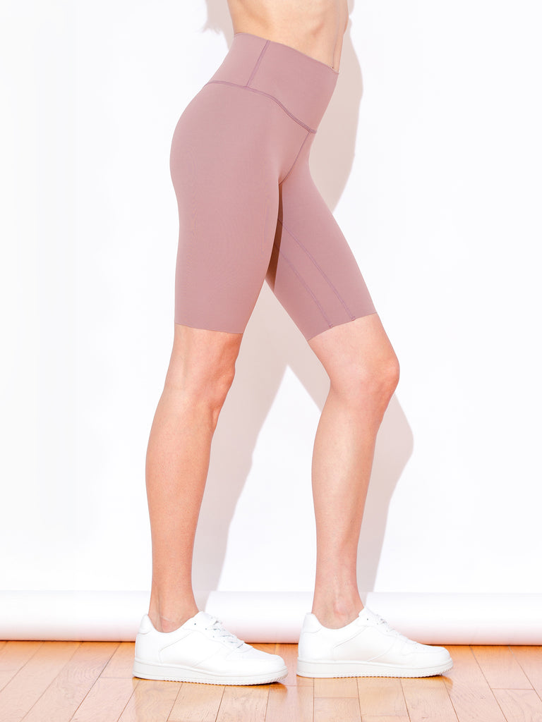 NUDE SHAPE BIKER SHORTS, ASH MAUVE