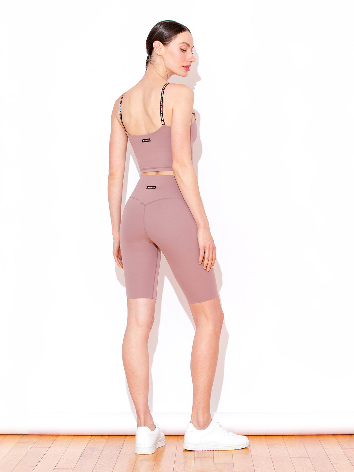 NUDE SHAPE BIKER SHORTS, ASH MAUVE