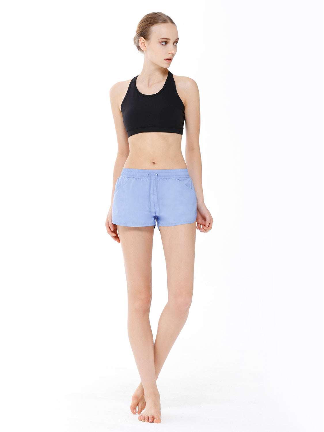 RELAY RUNNING SHORTS, LIGHT BLUE